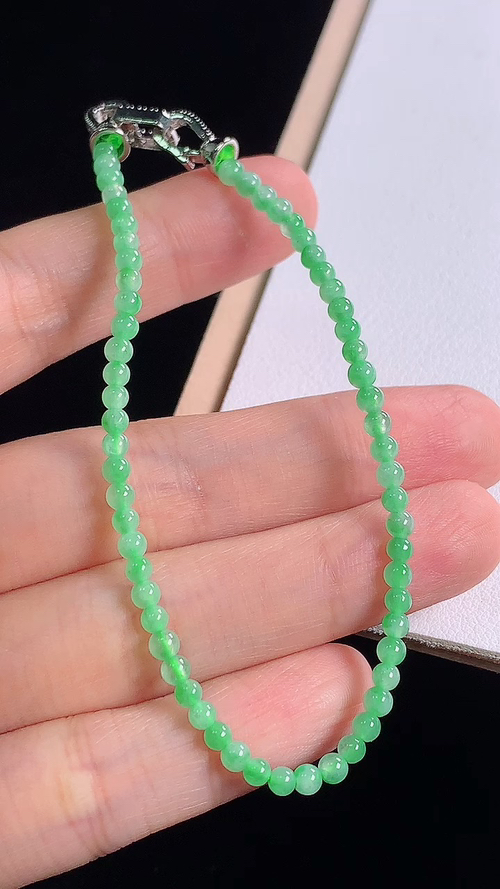 冰绿手链，尺寸:3.0-3.0mm