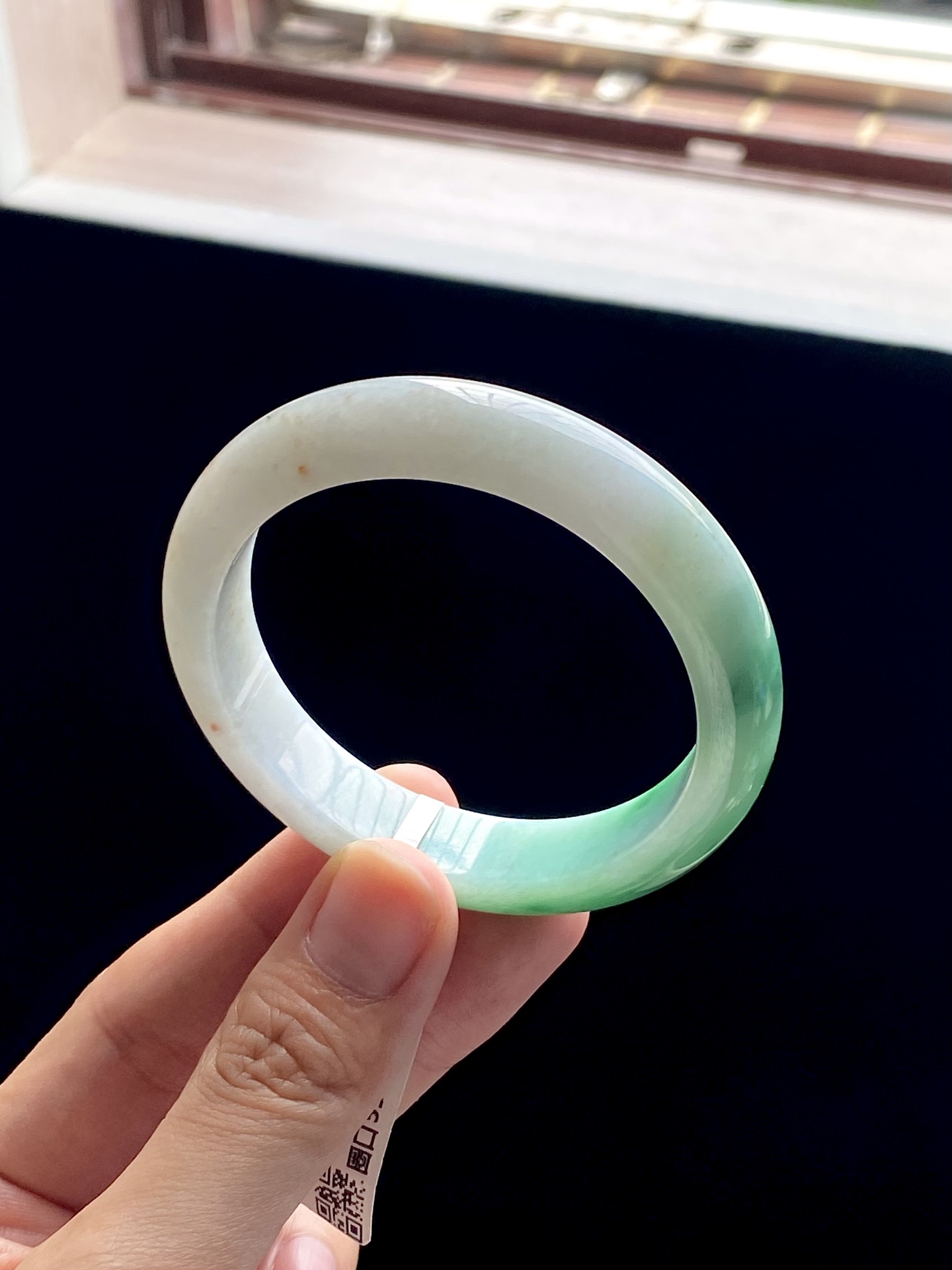 白底青洒金正圈成品（无裂） HYY-7006 ⭕️53-12-8