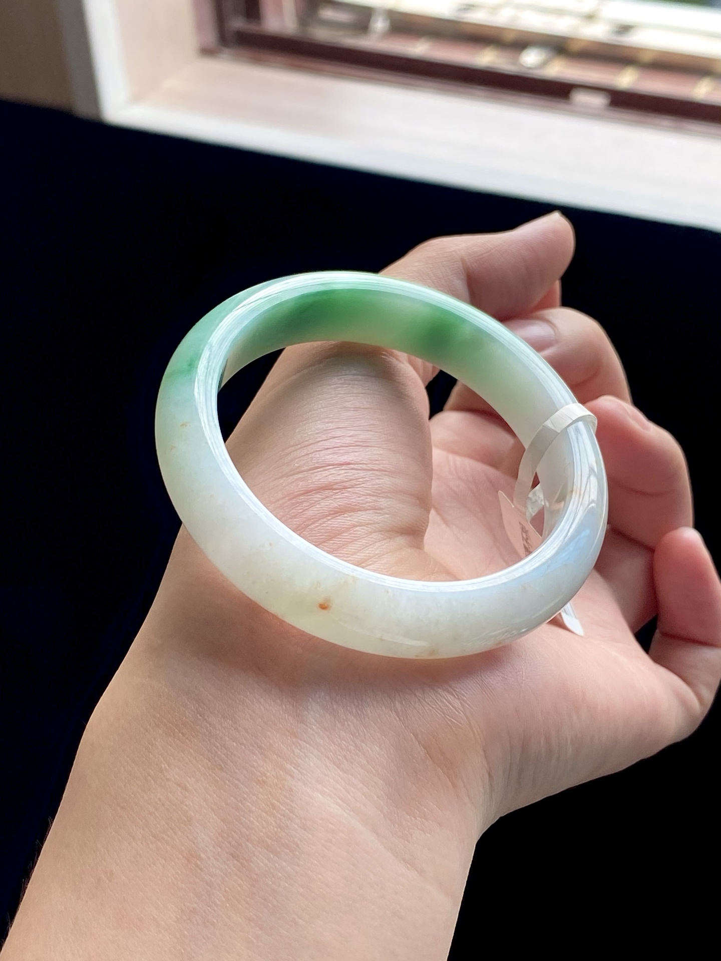 白底青洒金正圈成品（无裂） HYY-7006 ⭕️53-12-8