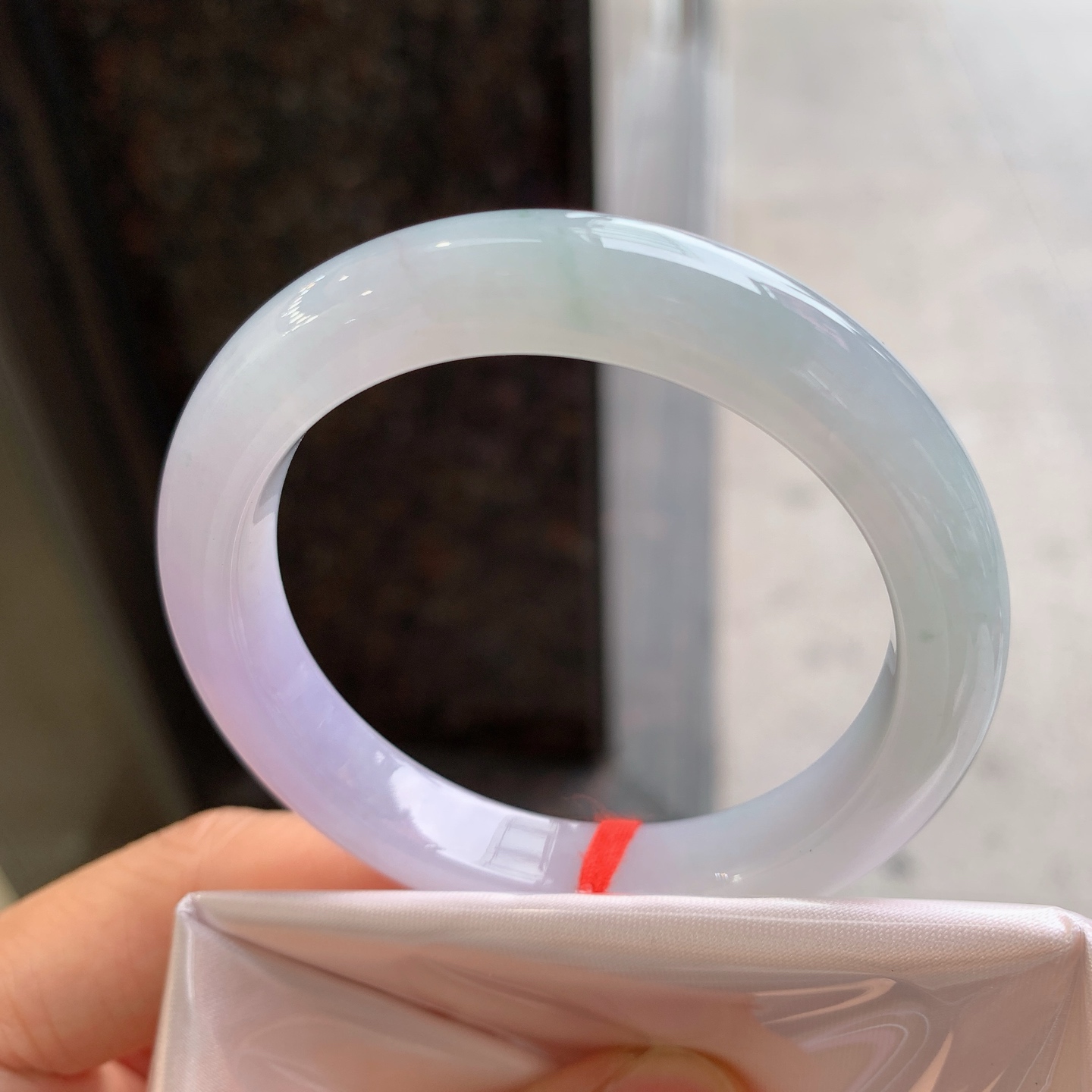 正圈粉紫 微细纹 尺寸：49/9.6/8 小圈口
