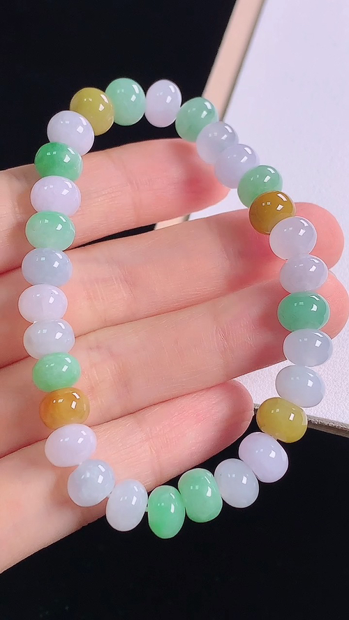 多彩手链，尺寸:7.7-5.4mm 6