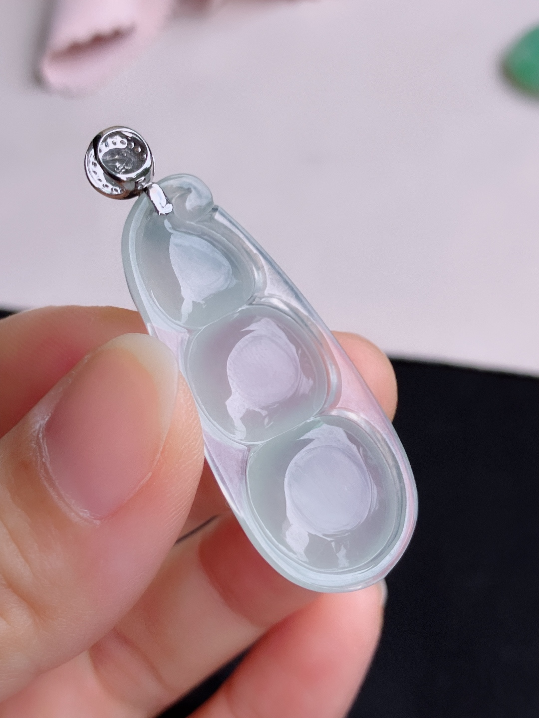 白冰大福豆，荧光闪闪，尺寸43/18.5/6/自然光实拍