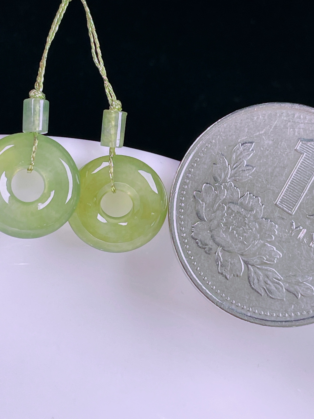️冰黄耳坠，老种起光，细底通透，尺寸：11.5/3.2mm0612