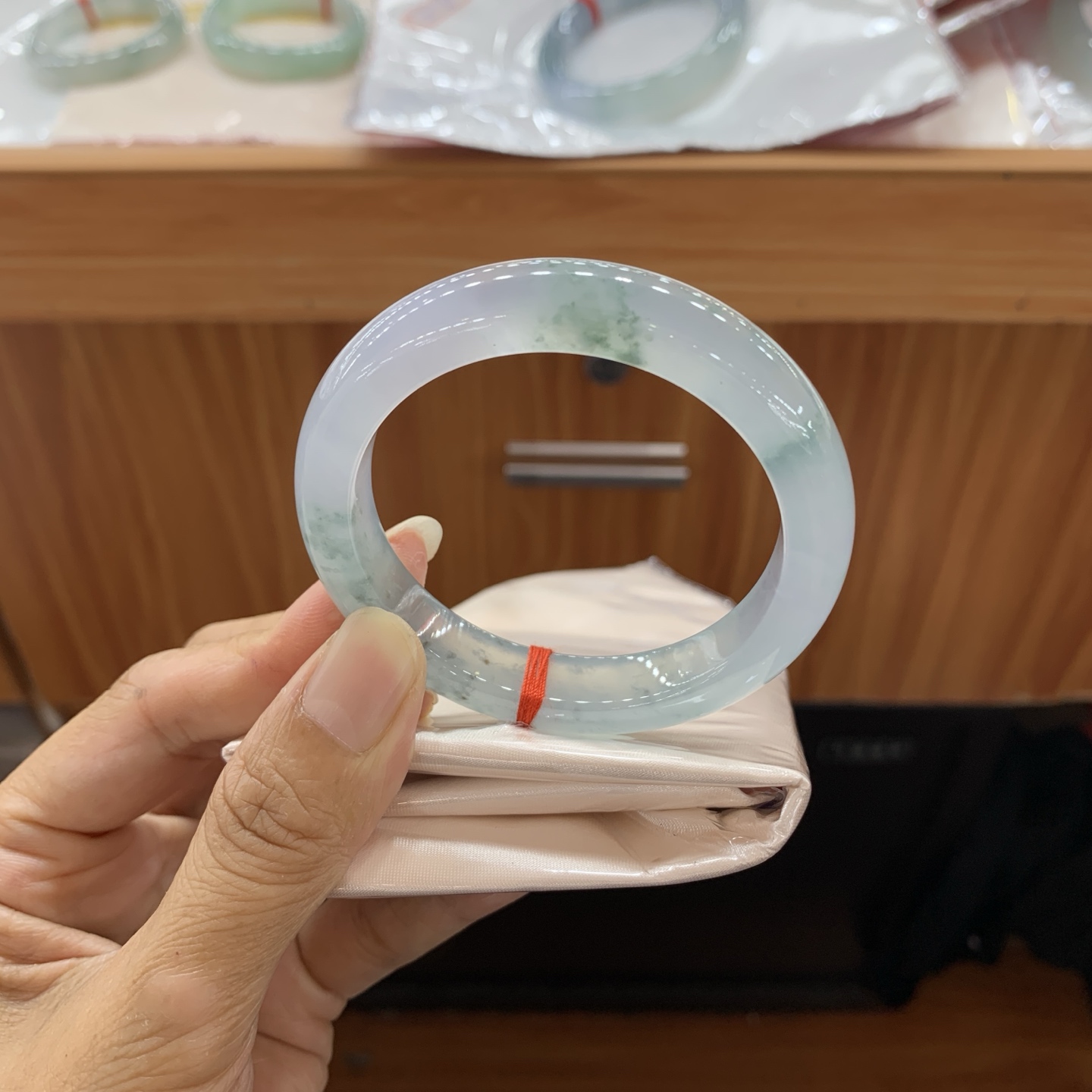 冰飘花正圈翡翠手镯 52.4-11-8.3