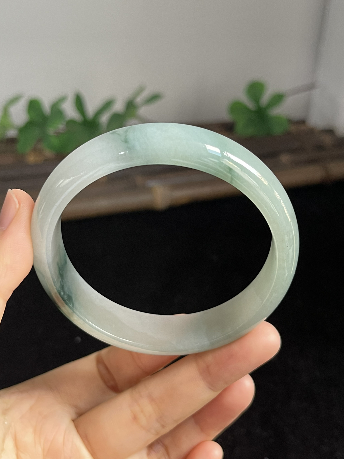 正圈57.3圈口，翡翠手镯