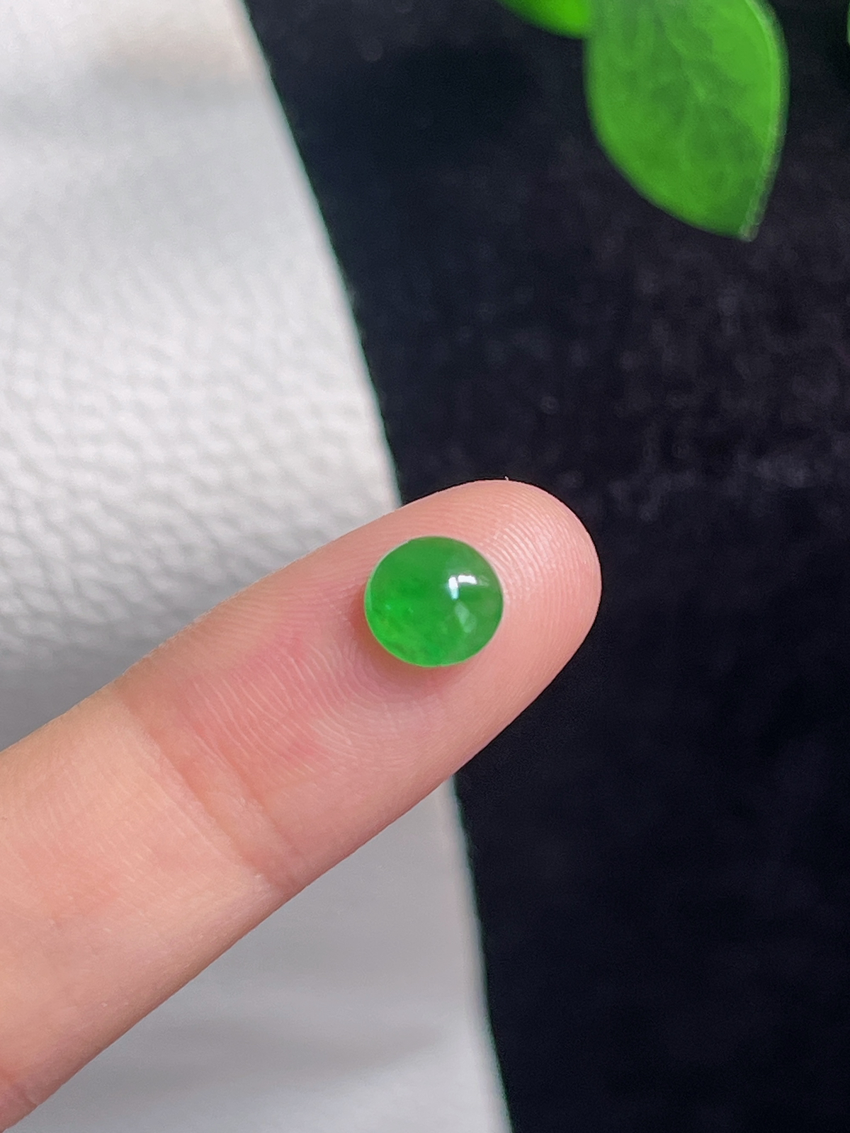 翡翠冰糯绿色蛋面
