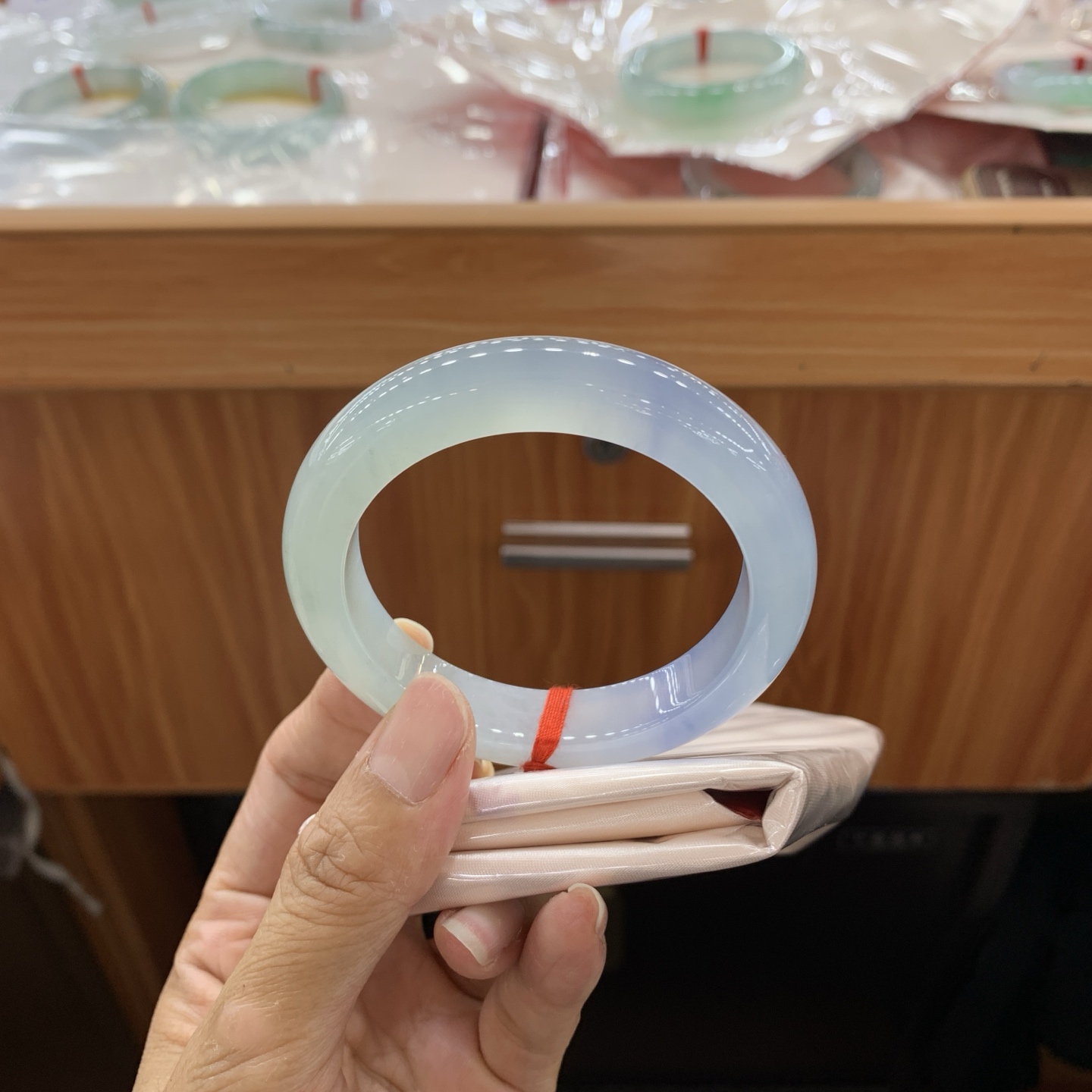 冰胶紫正圈翡翠手镯 54.6-11.8-9.3