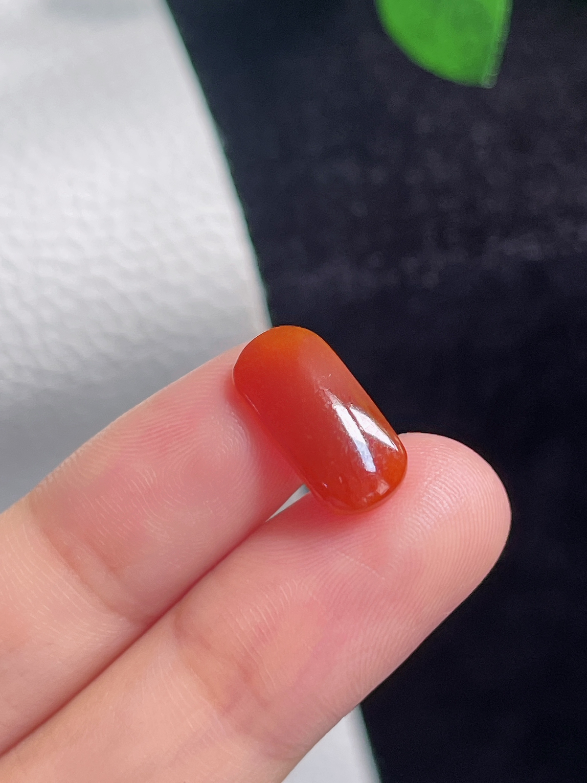 翡翠冰糯种红翡戒面