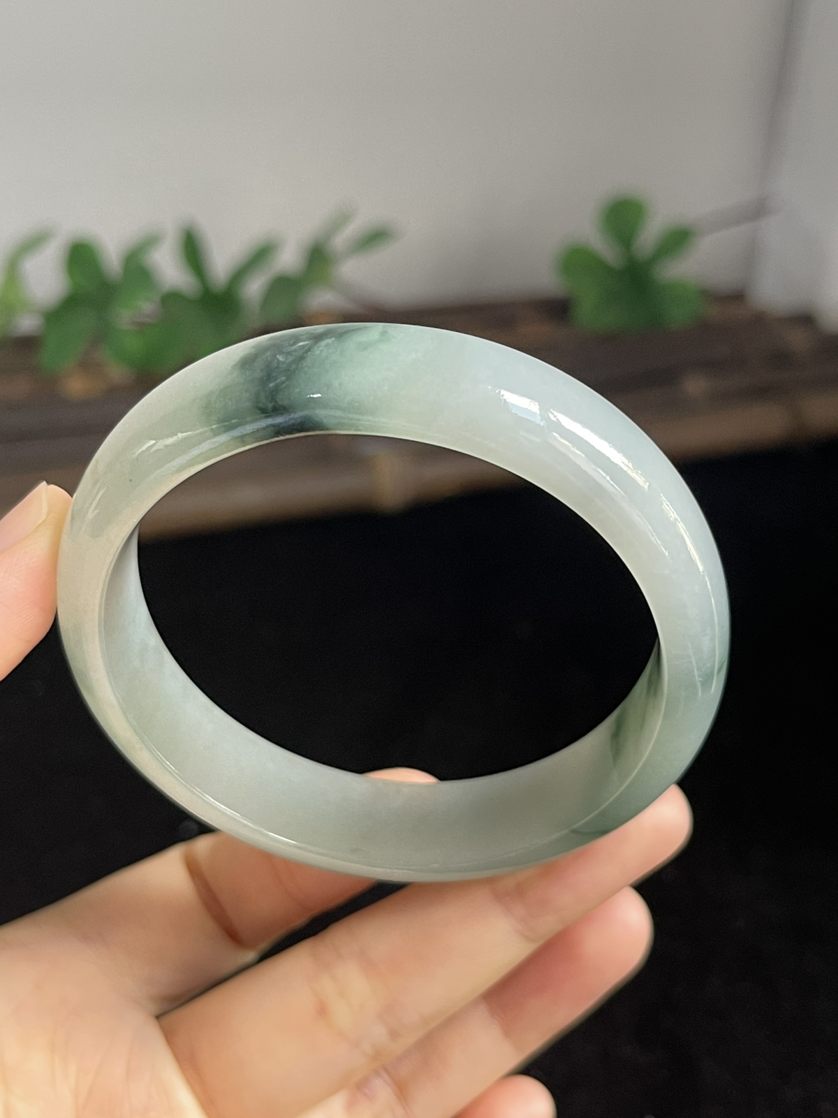 正圈57.3圈口，翡翠手镯