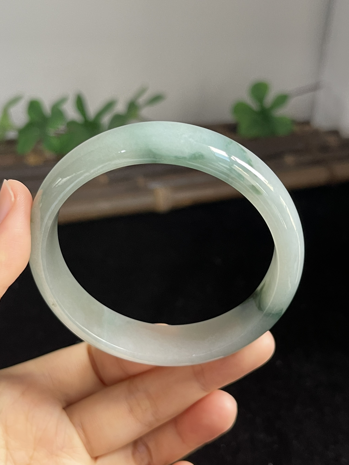 正圈57.3圈口，翡翠手镯