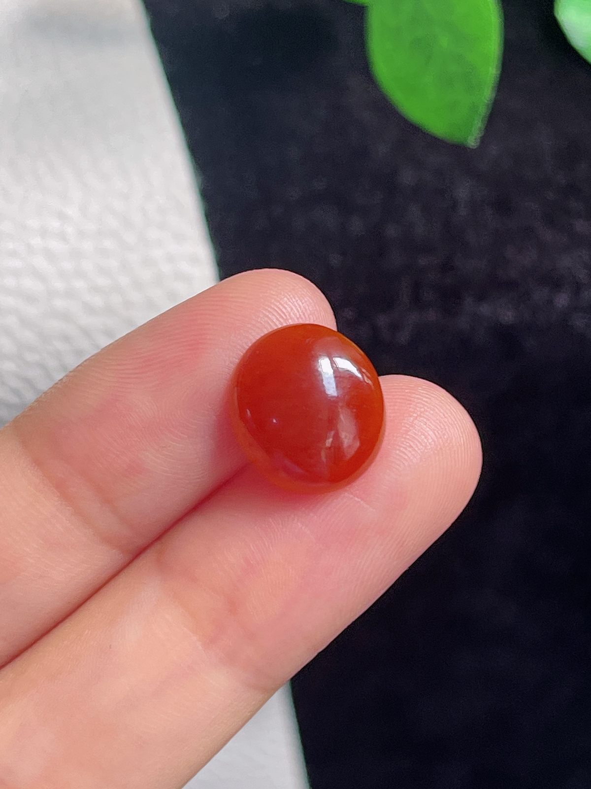 翡翠冰糯红翡蛋面