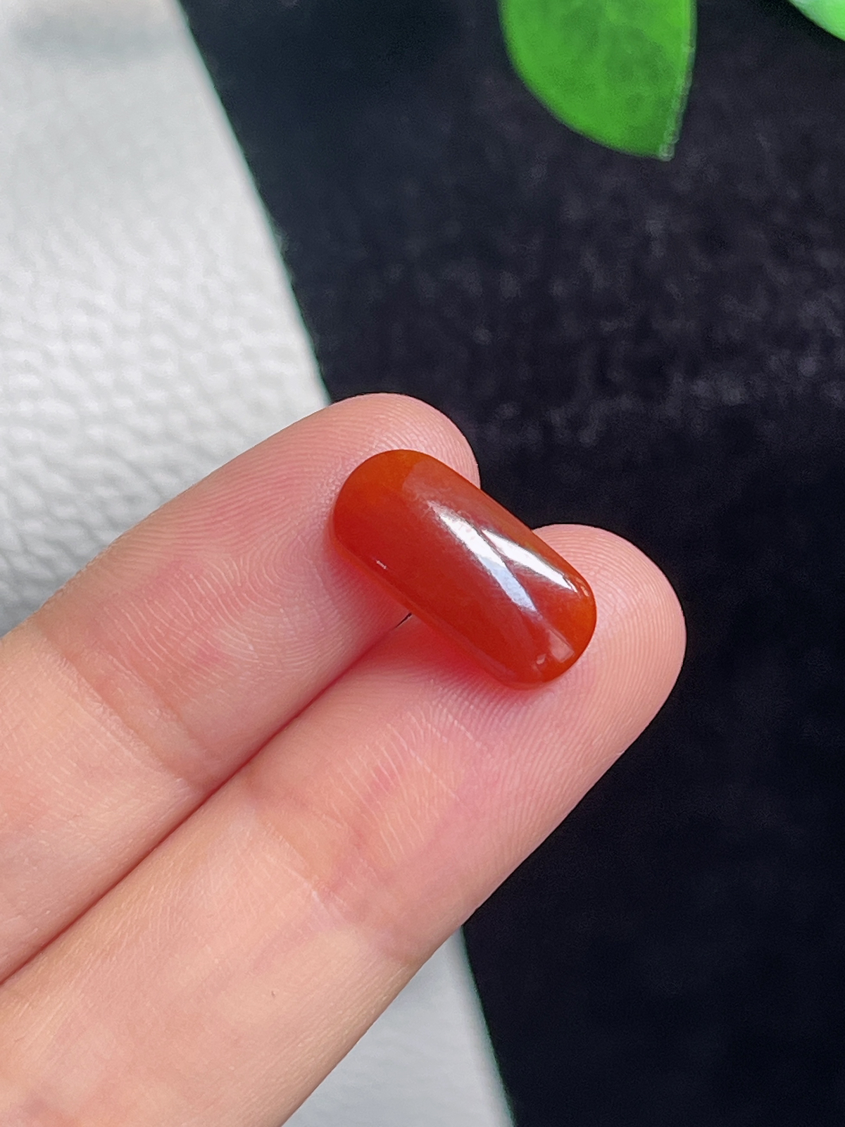 翡翠冰糯种红翡戒面