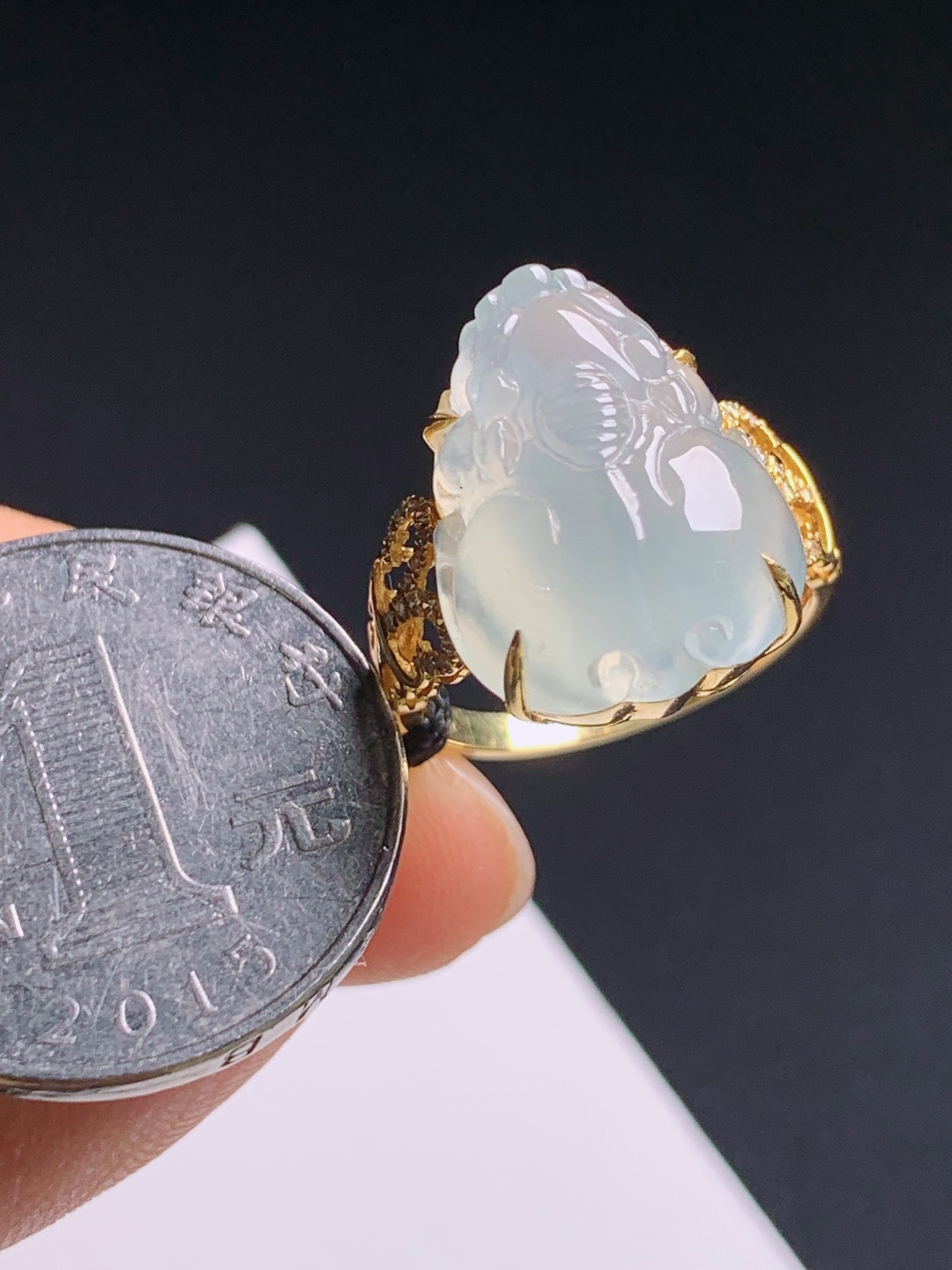 ️ 冰润起光貔貅瑞兽，金钻围镶贵气满满，招财纳福上手显贵