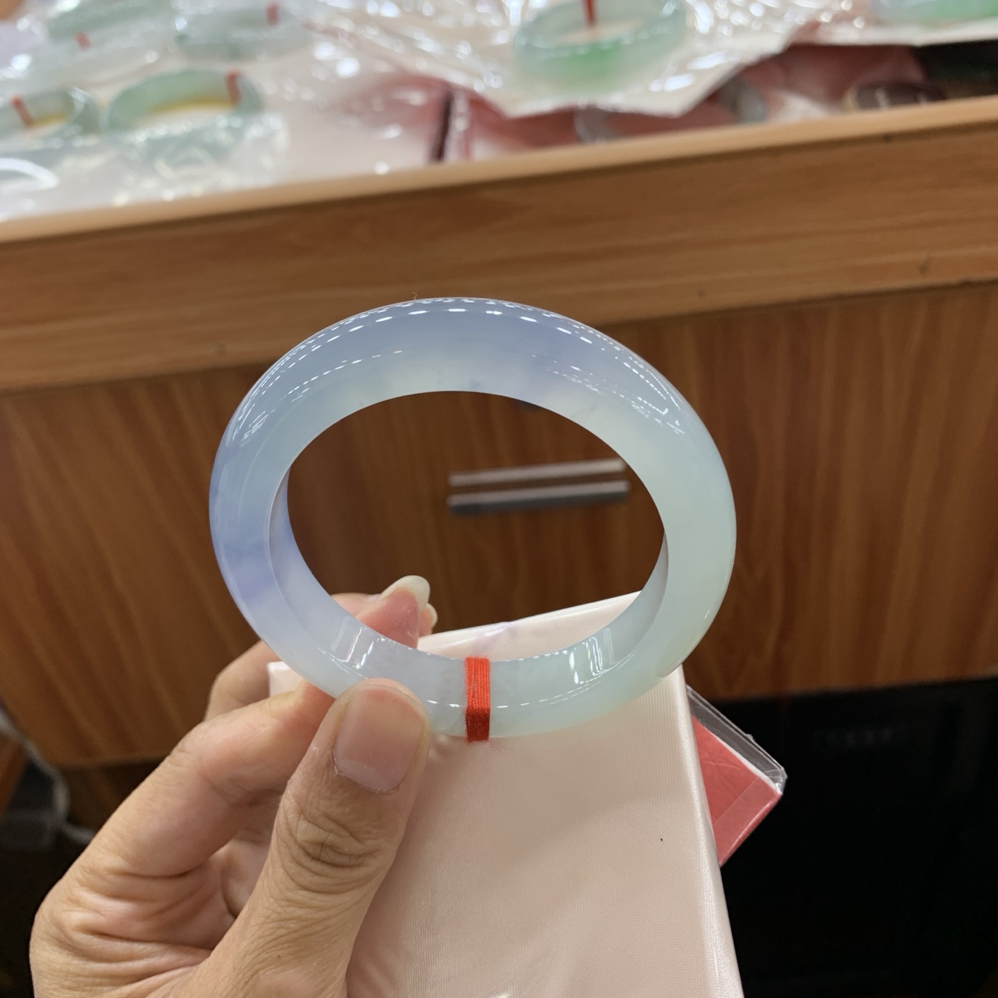 冰胶紫正圈翡翠手镯 54.6-11.8-9.3