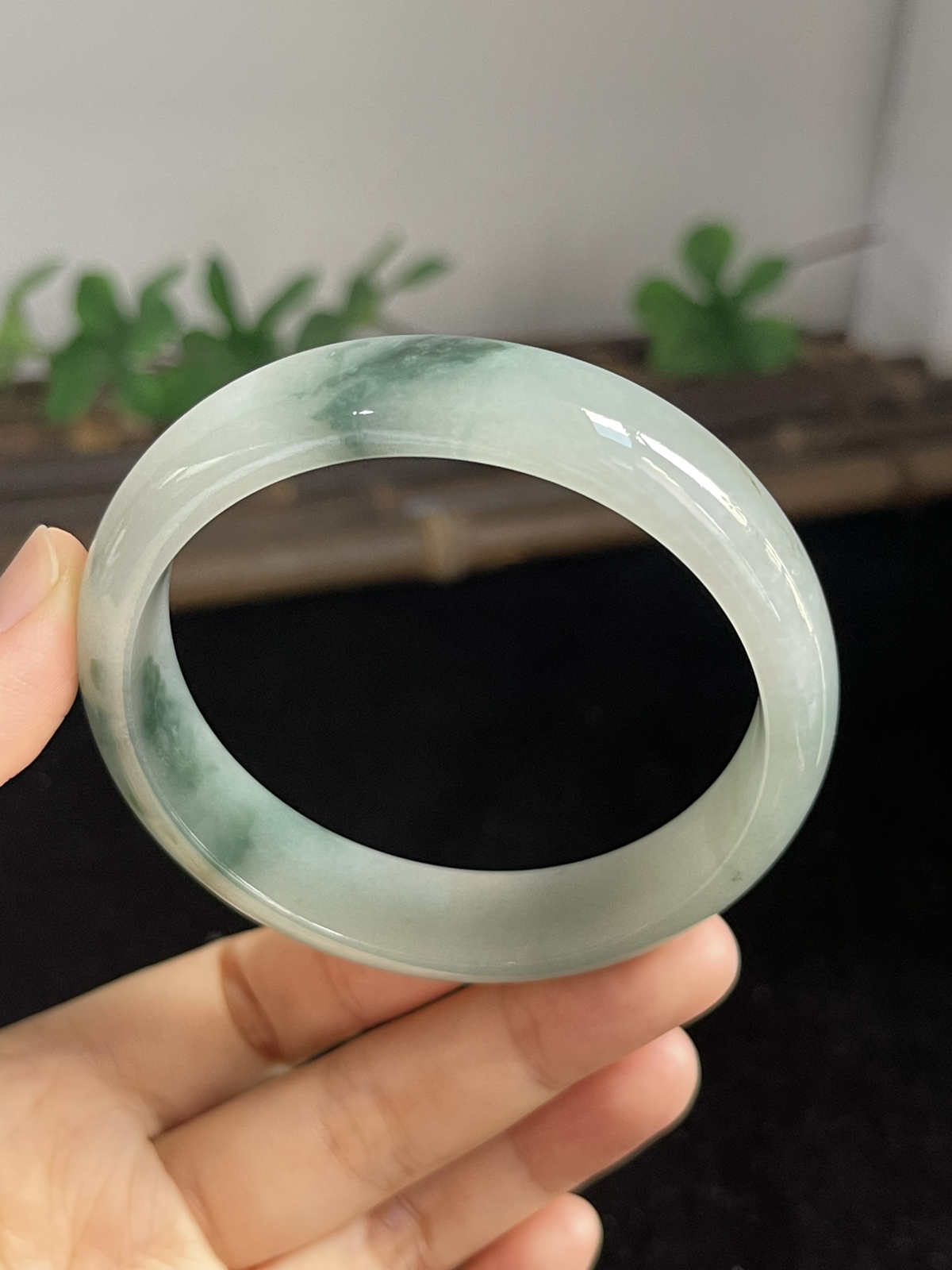 正圈57.3圈口，翡翠手镯