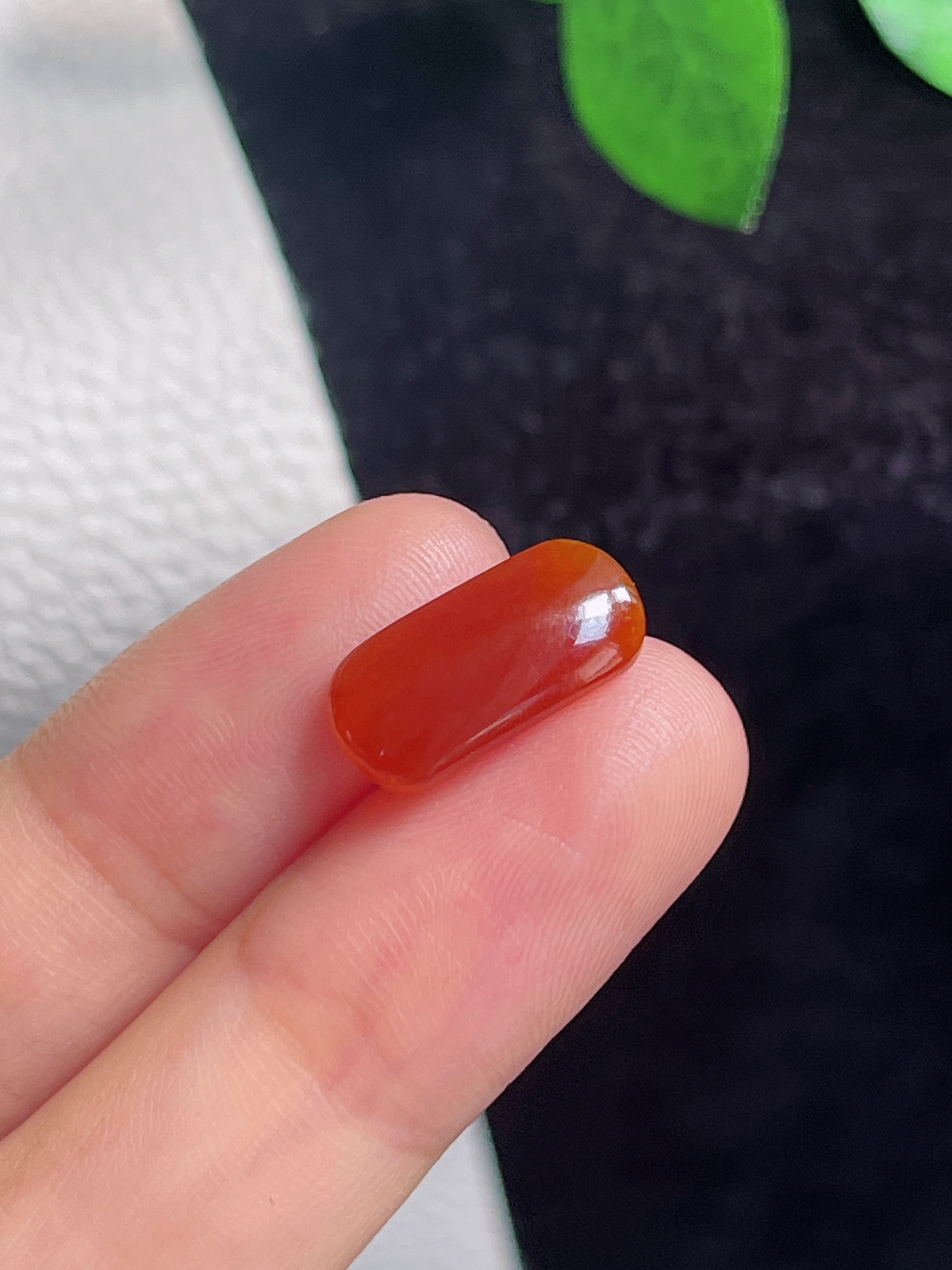 翡翠冰糯种红翡戒面