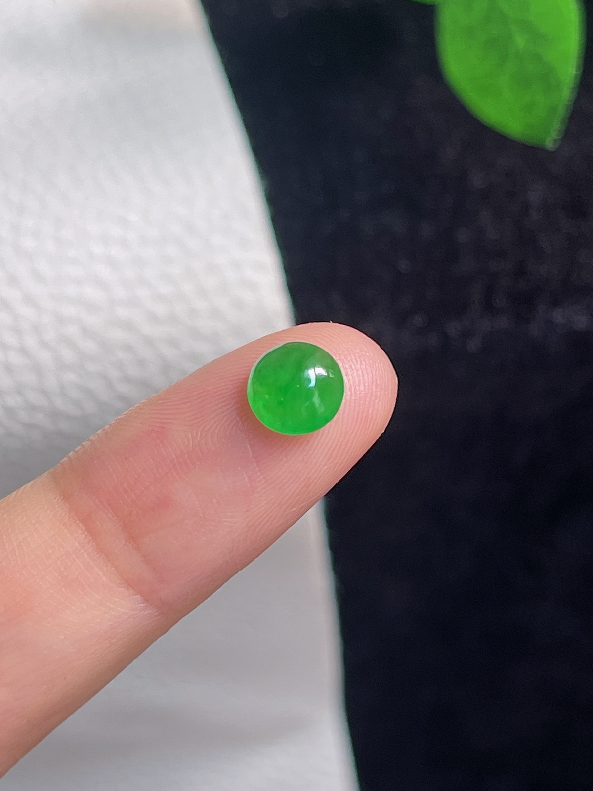 翡翠冰糯绿色蛋面
