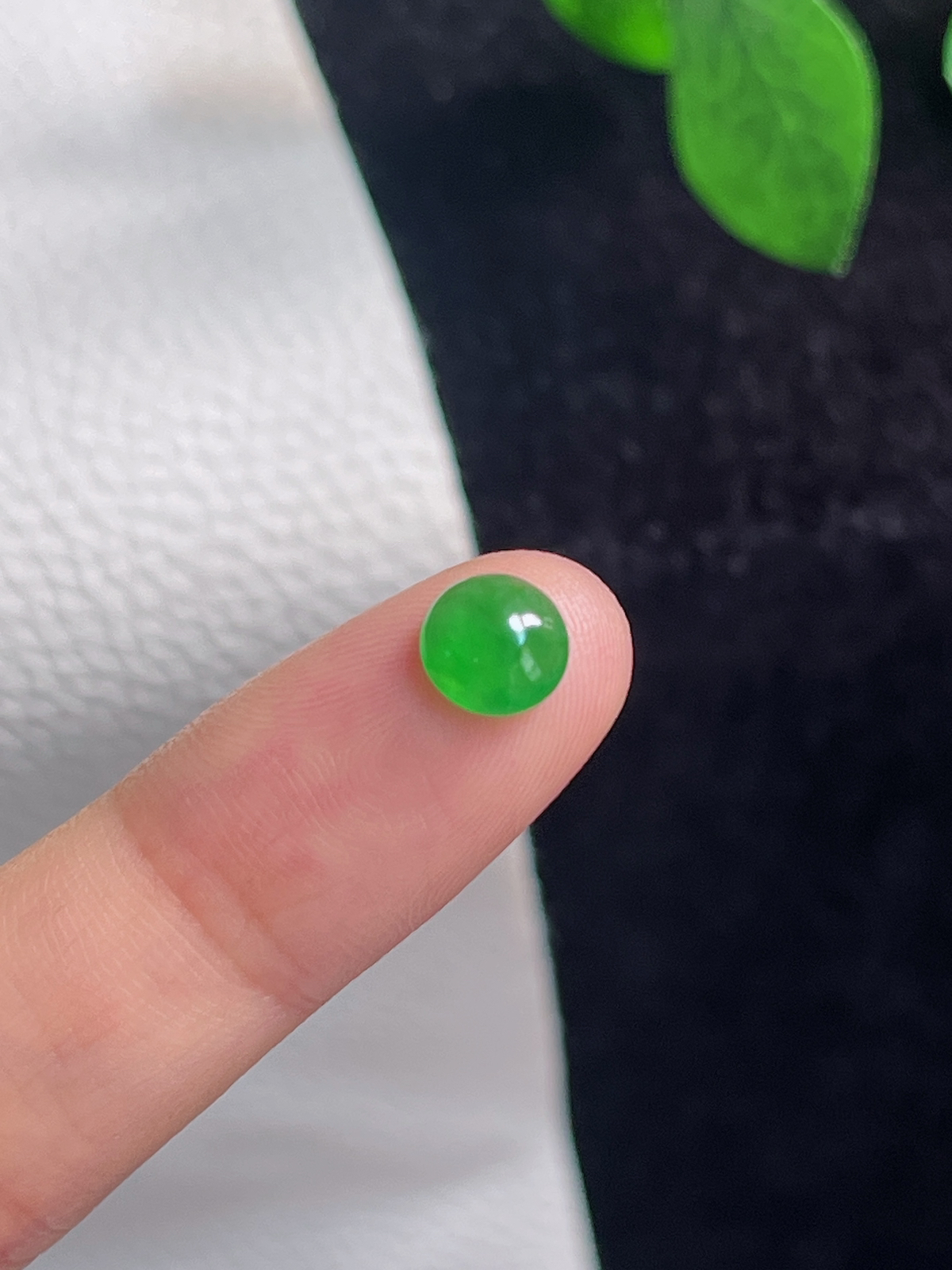 翡翠冰糯绿色蛋面