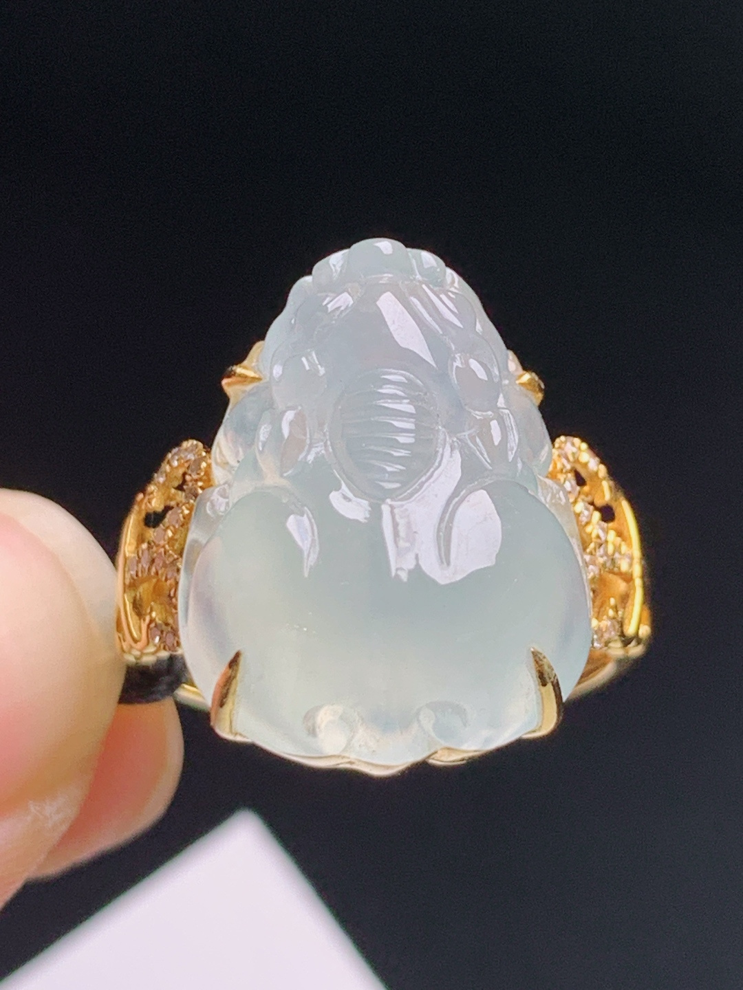 ️ 冰润起光貔貅瑞兽，金钻围镶贵气满满，招财纳福上手显贵