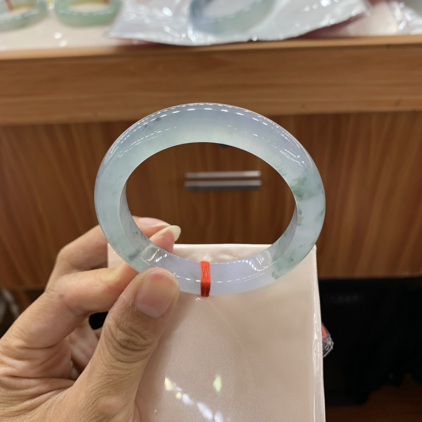 冰飘花正圈翡翠手镯 52.4-11-8.3
