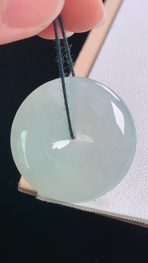 冰种平安扣，无裂，尺寸:29.0-5.2mm