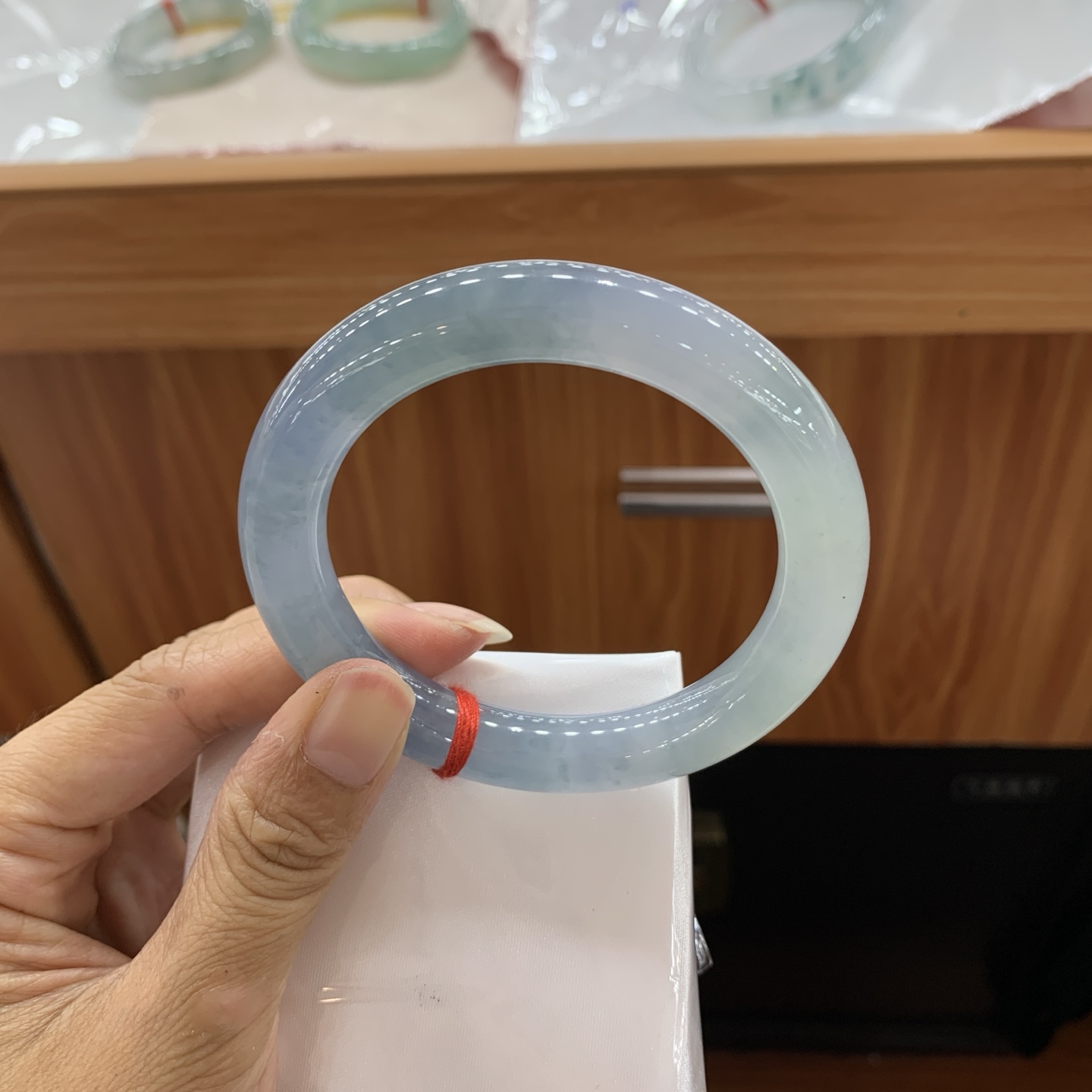 060918GX 圆条翡翠手镯 57.5-11-10.8