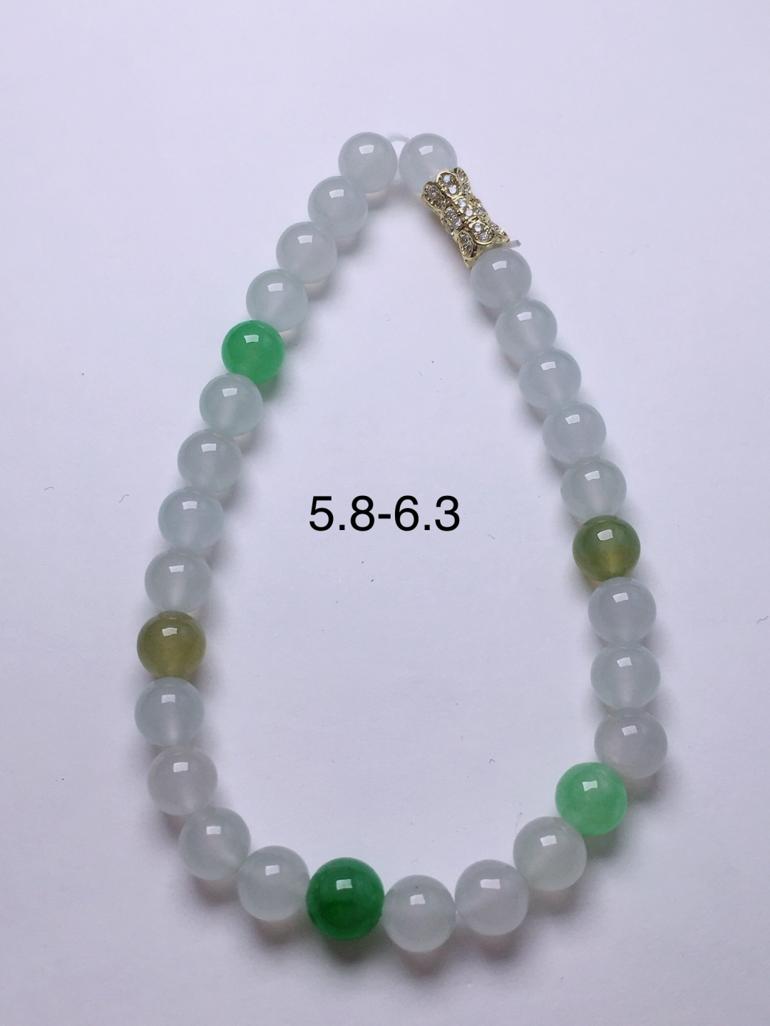 ️绿珠子手串，晶莹剔透，新颖时尚，5.8-6.3