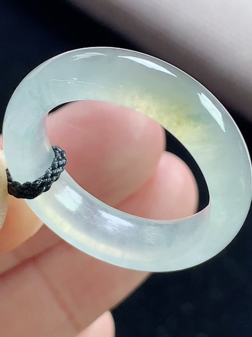 冰飘黄翡戒指，无裂，内径尺寸18.2-6.2-3.5mm，17号手寸，L11ytf