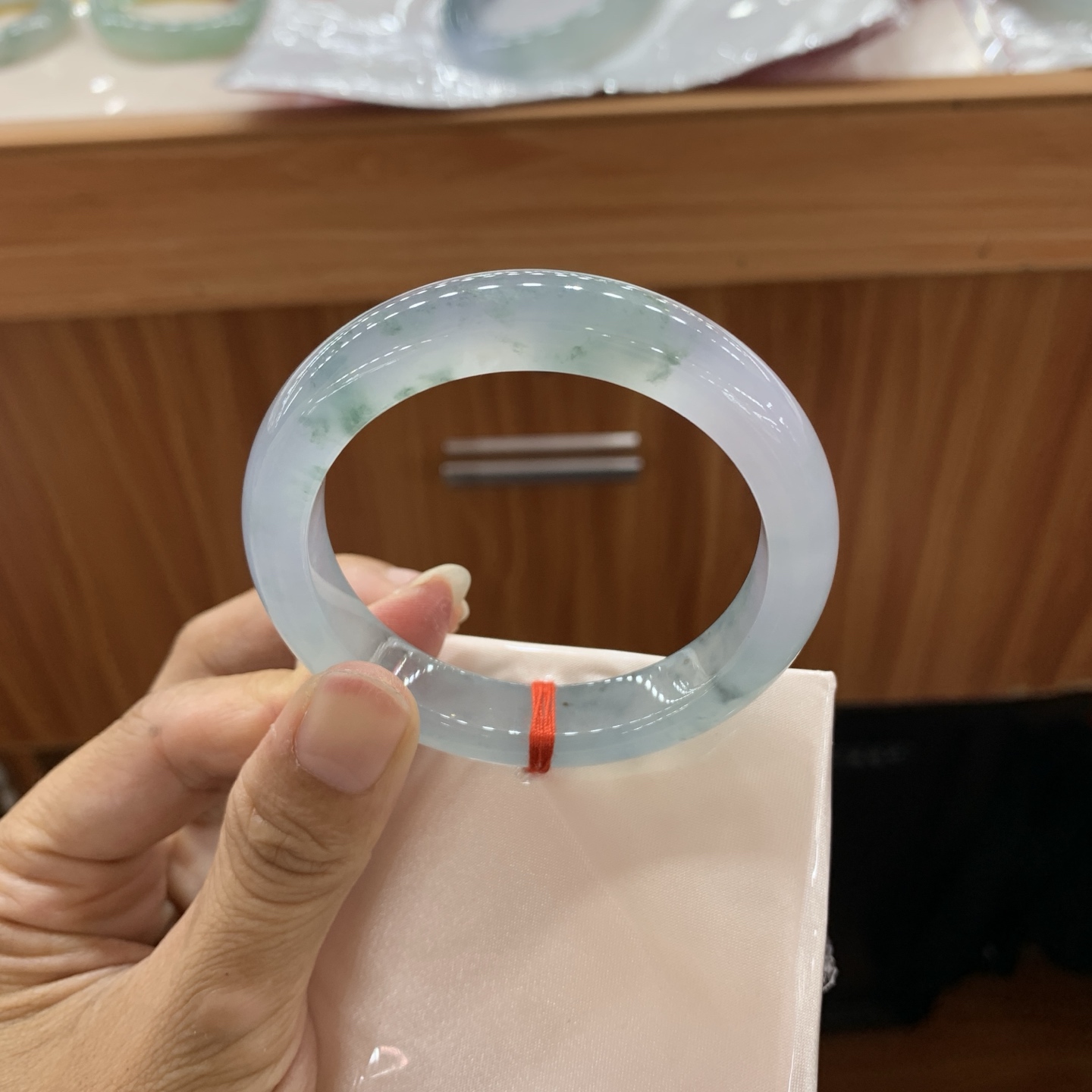 冰飘花正圈翡翠手镯 52.4-11-8.3