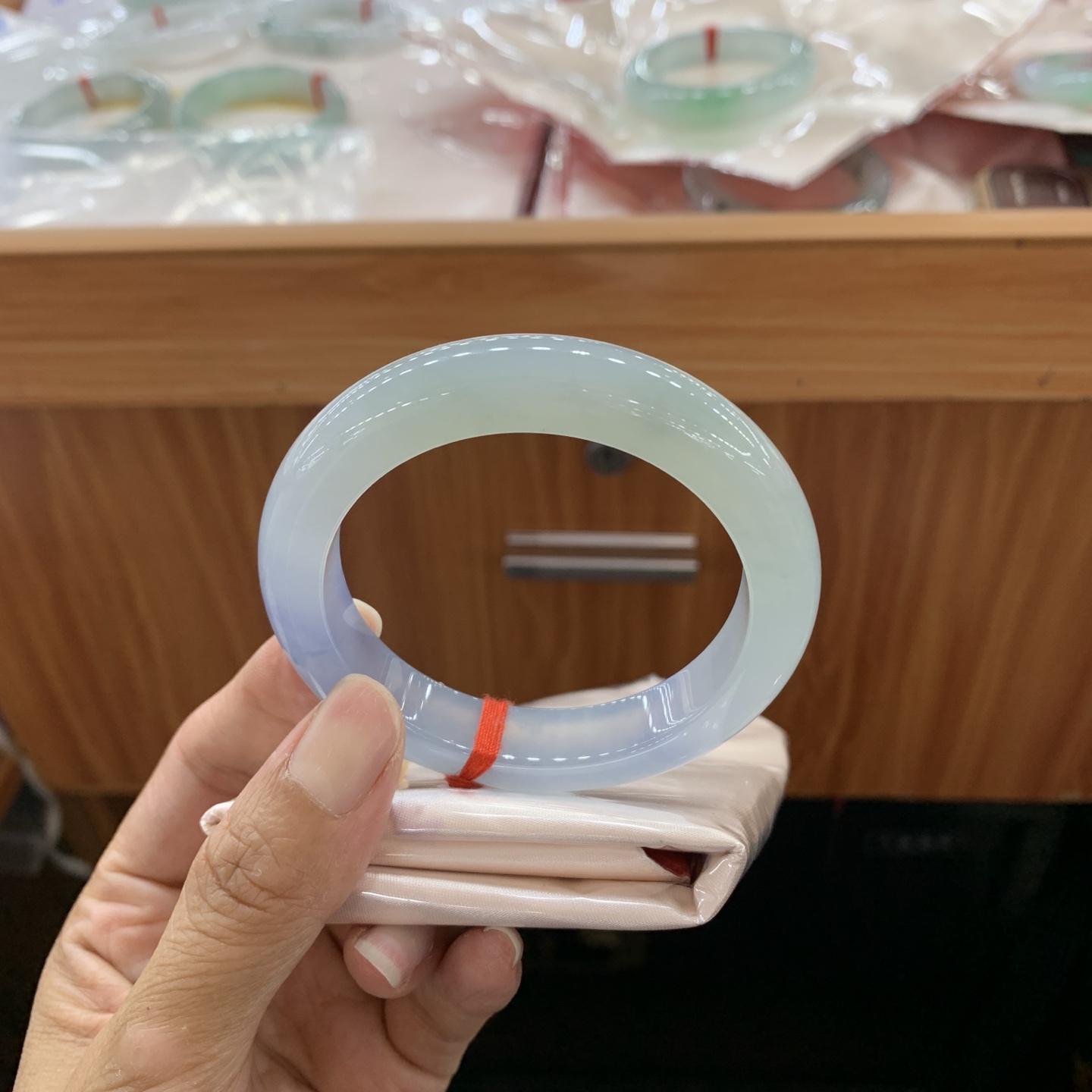 冰胶紫正圈翡翠手镯 54.6-11.8-9.3