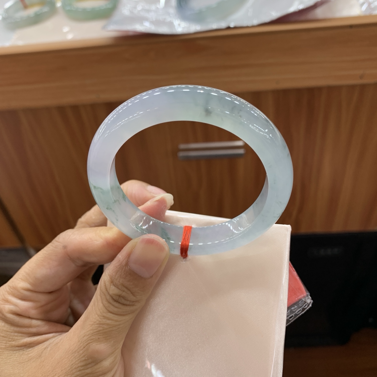 冰飘花正圈翡翠手镯 52.4-11-8.3