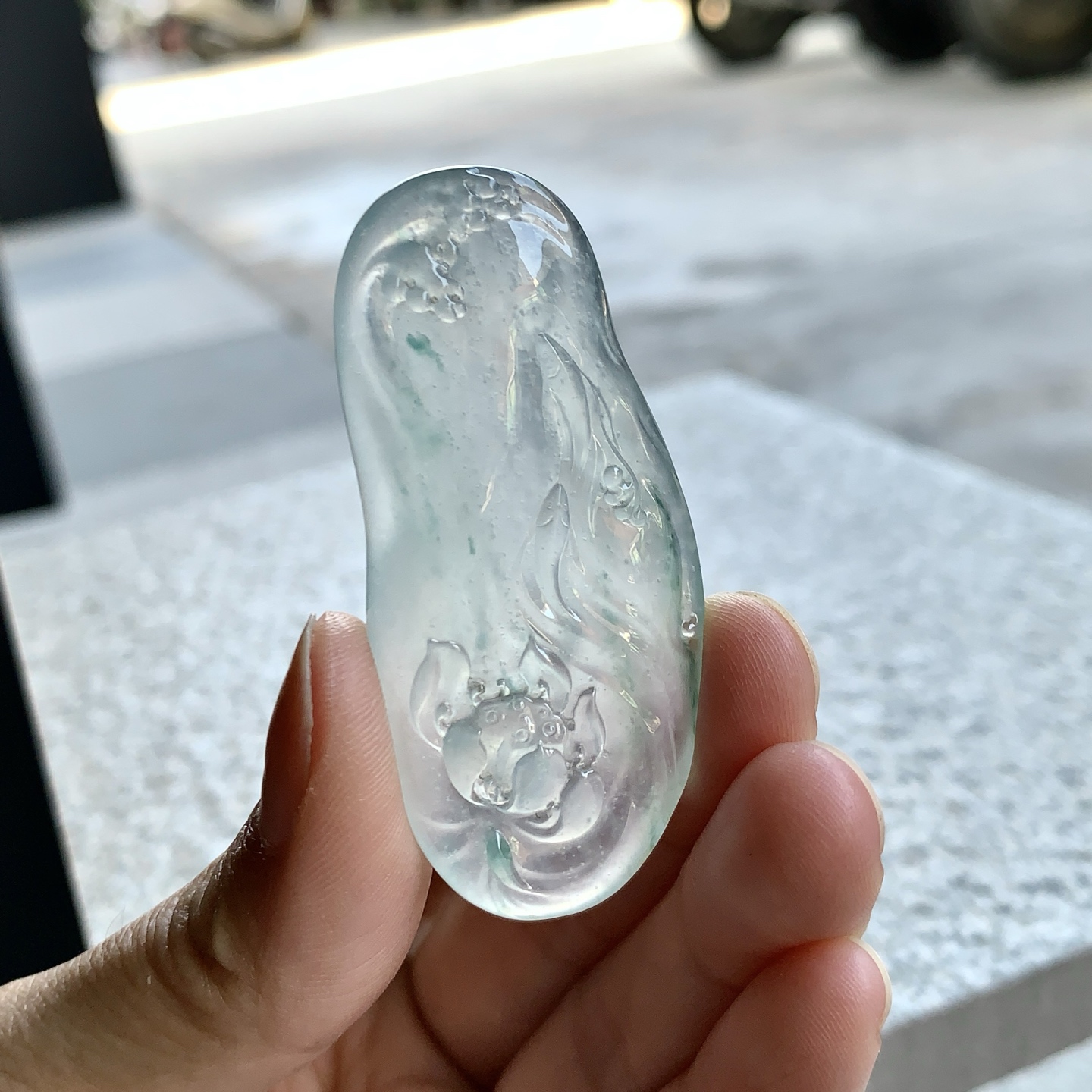 ️ 莲花牌，玉质细腻