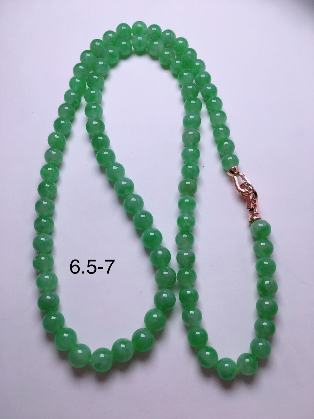 ️绿珠子项链，晶莹剔透，新颖时尚，6.5-7