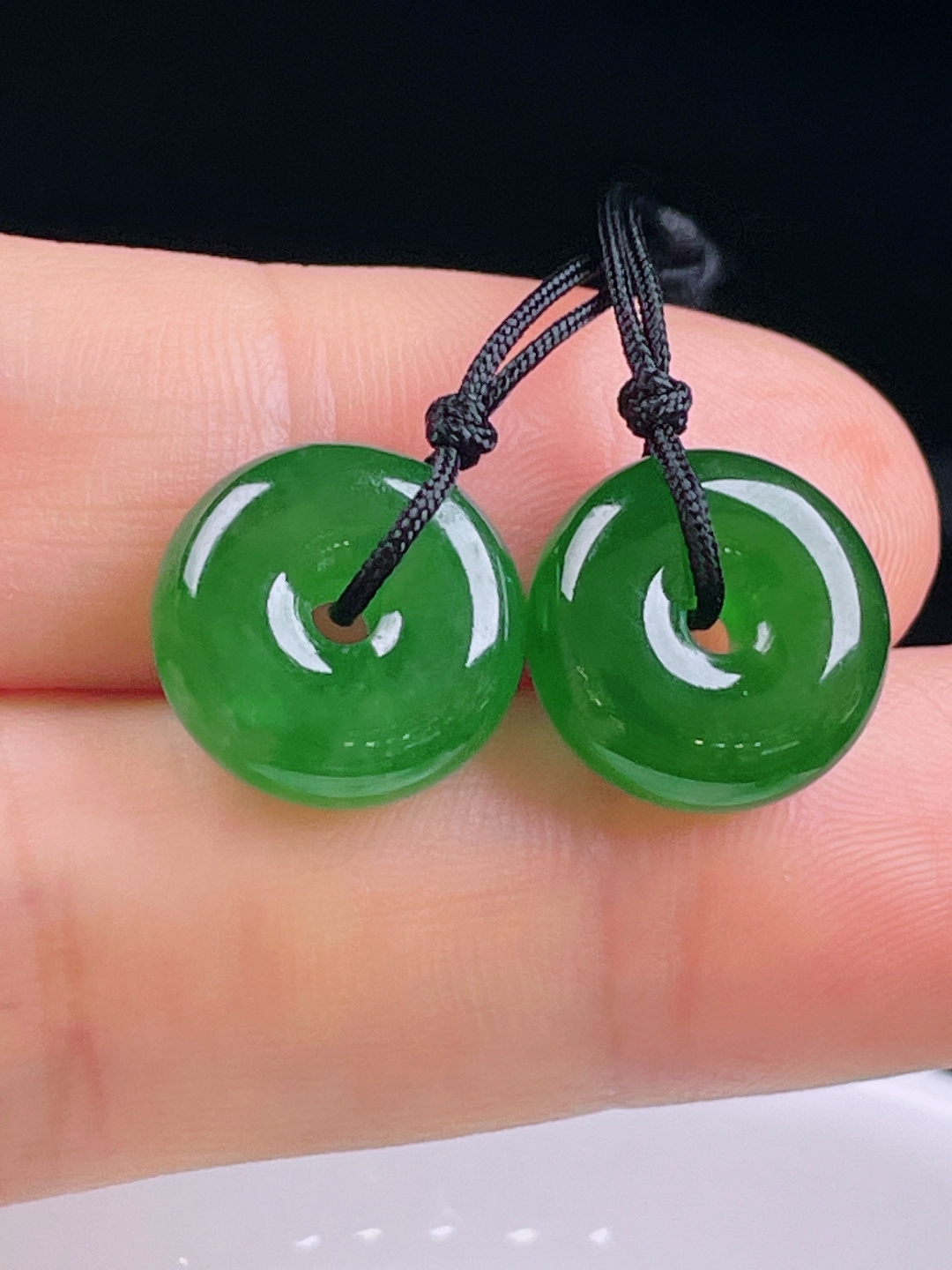 ️冰绿耳坠，老种起光，细底通透，尺寸：裸石13/5.8mm0612