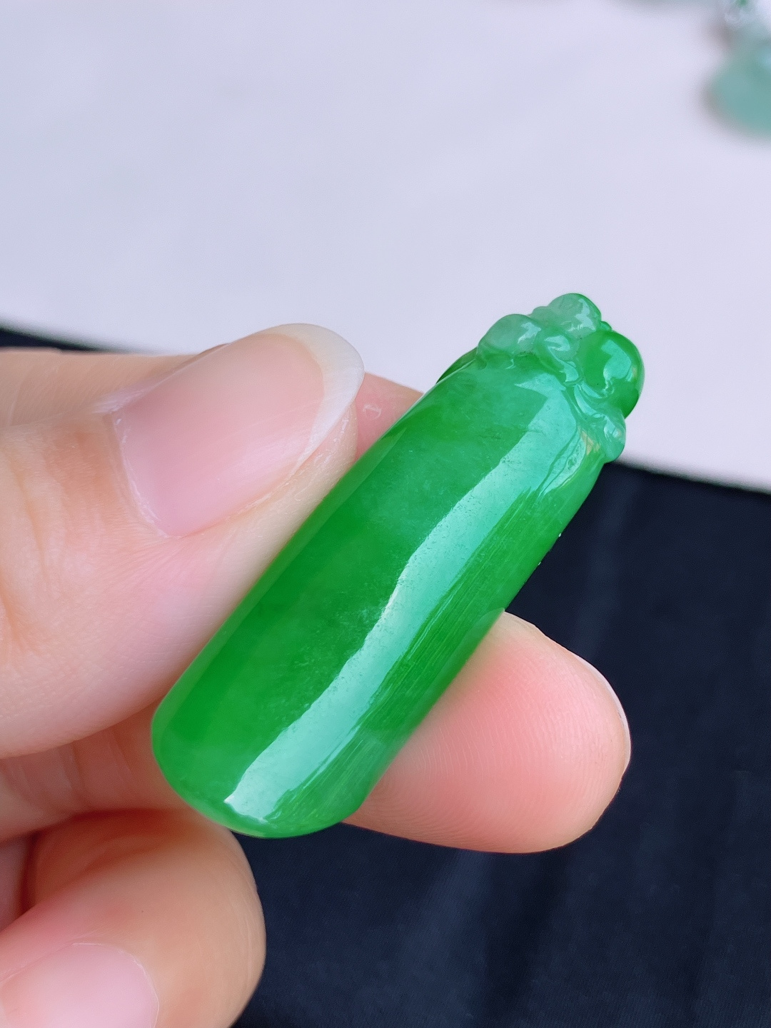 翠绿福瓜，色美清爽，尺寸39.8/13.3/7.3/自然光实拍