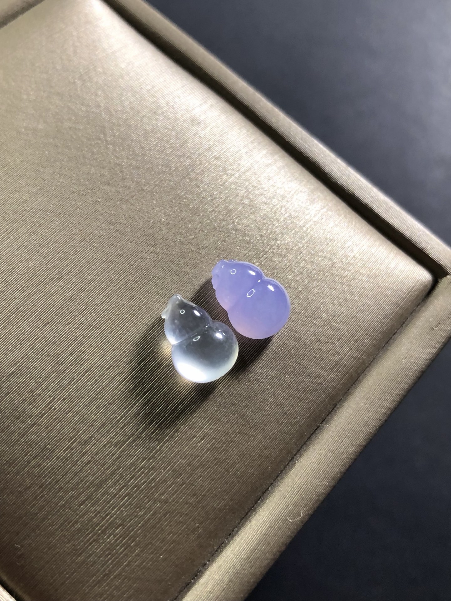 420322「一对双色葫芦」饱满厚庄，品相佳，茄粉色调，胖嘟嘟8.7-6.3-4.1/8.5-6.4