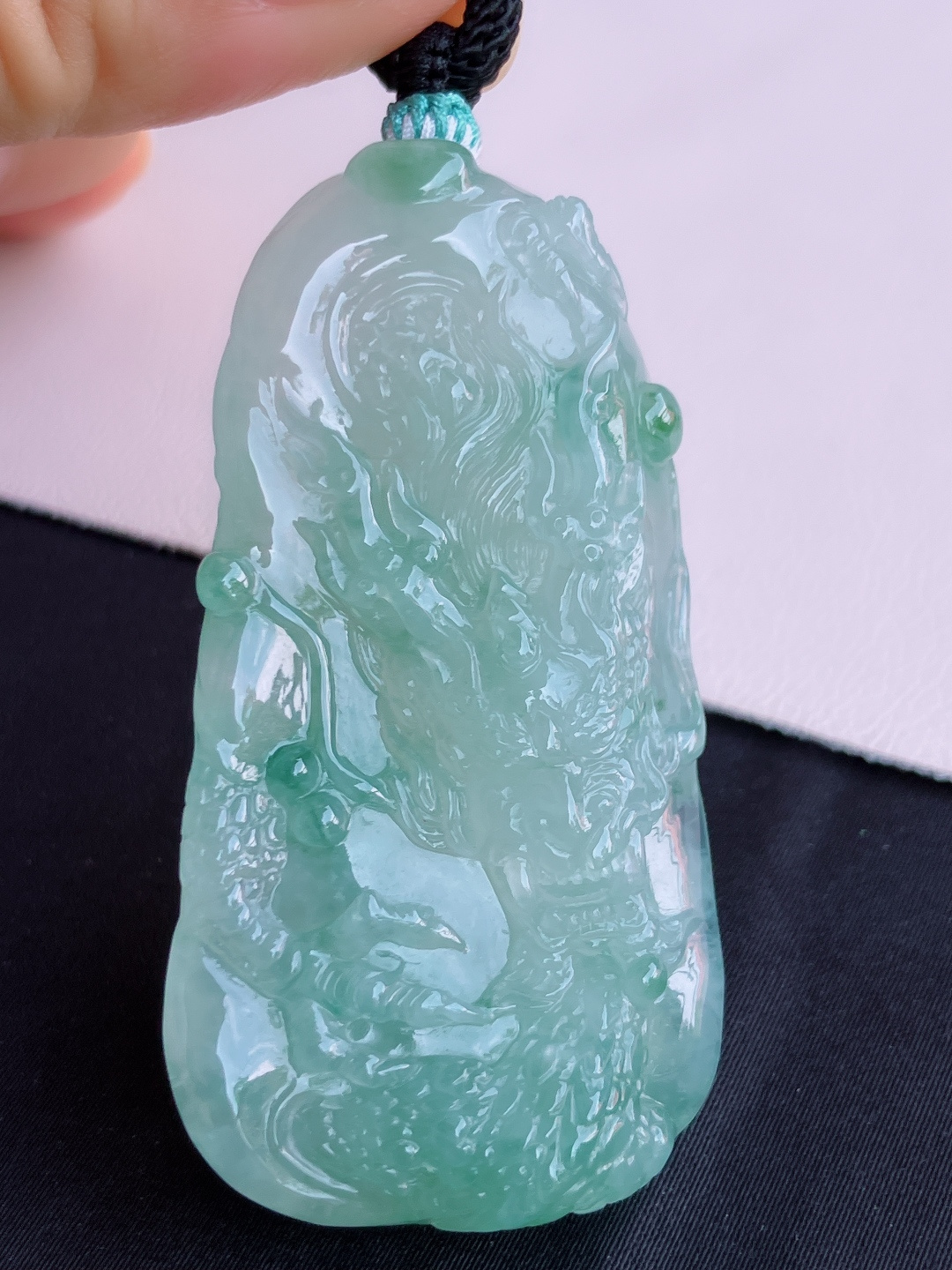 冰飘花龙牌，栩栩如生，尺寸58.8/31.3/9.9/自然光实拍