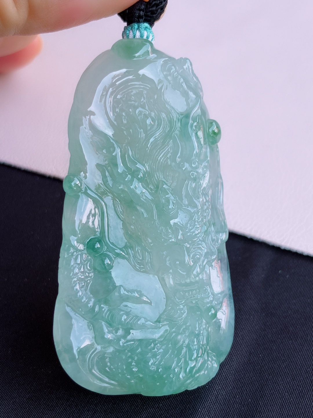 冰飘花龙牌，栩栩如生，尺寸58.8/31.3/9.9/自然光实拍