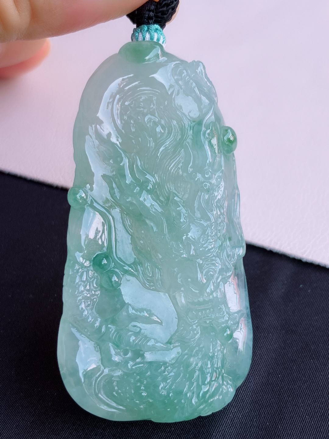 冰飘花龙牌，栩栩如生，尺寸58.8/31.3/9.9/自然光实拍