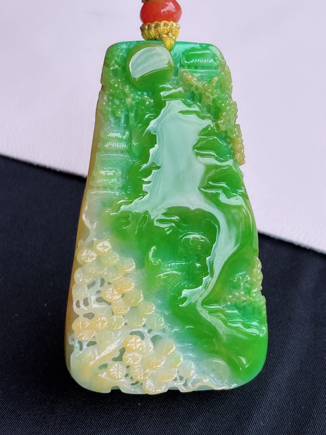 三山水牌，意境美，尺寸57.6/38.8/9/自然光实拍