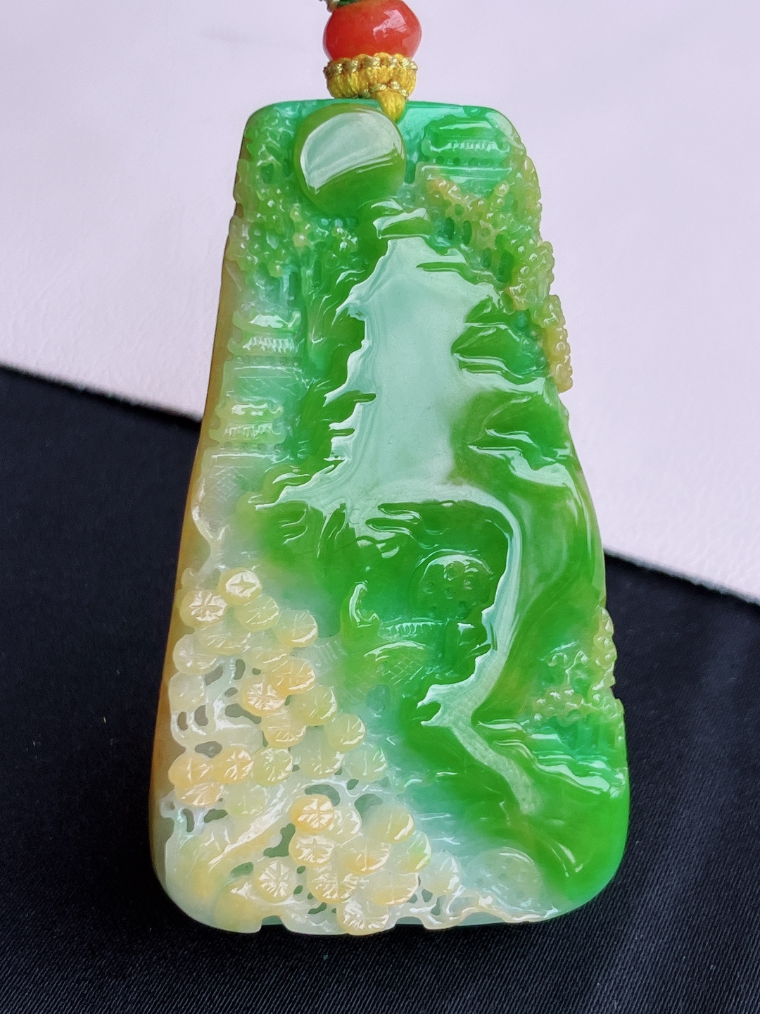 三山水牌，意境美，尺寸57.6/38.8/9/自然光实拍