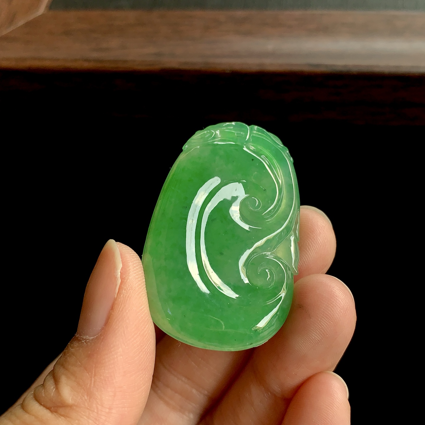 冰绿如意，油润亮泽
