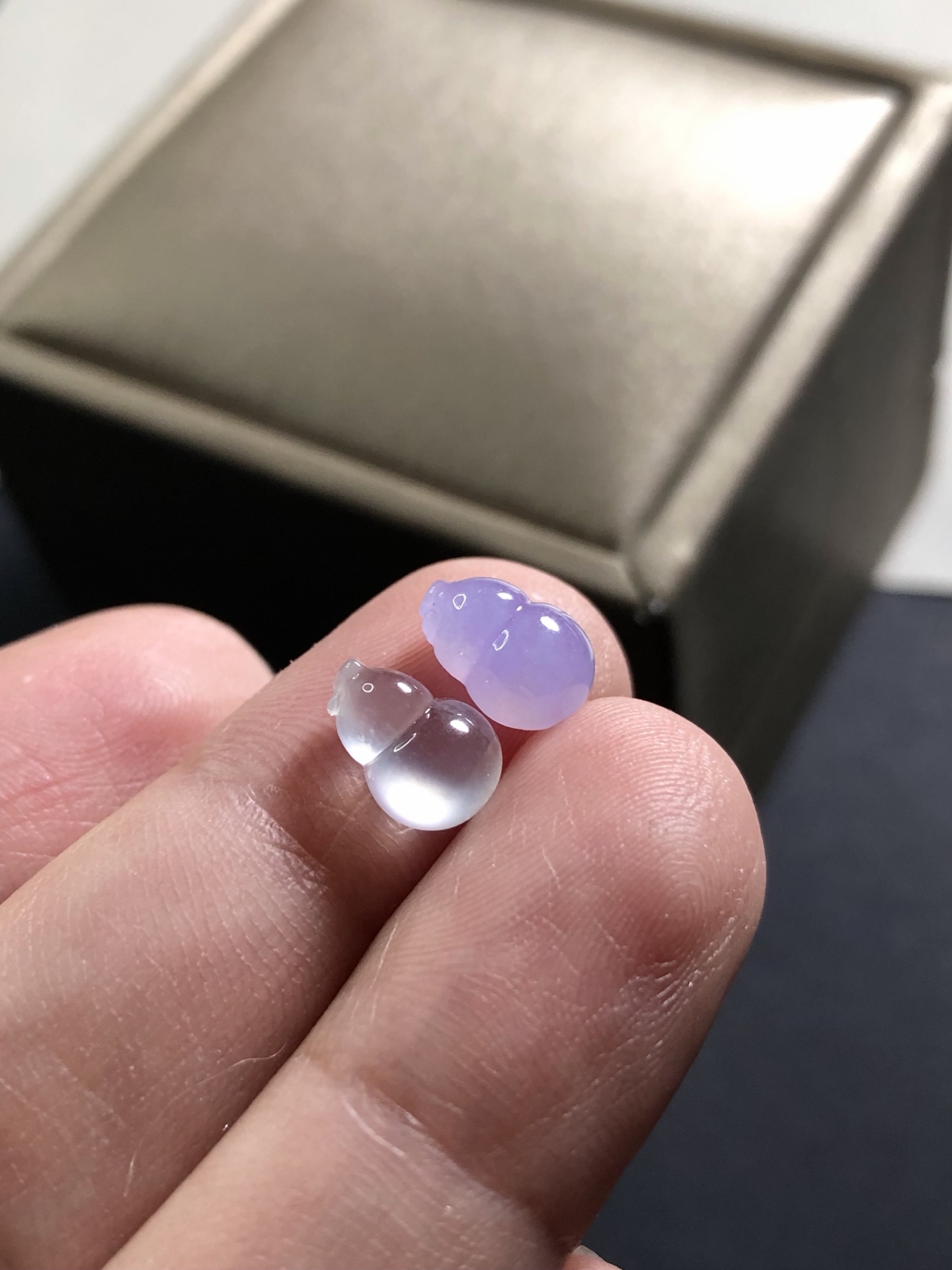 420322「一对双色葫芦」饱满厚庄，品相佳，茄粉色调，胖嘟嘟8.7-6.3-4.1/8.5-6.4-3.7