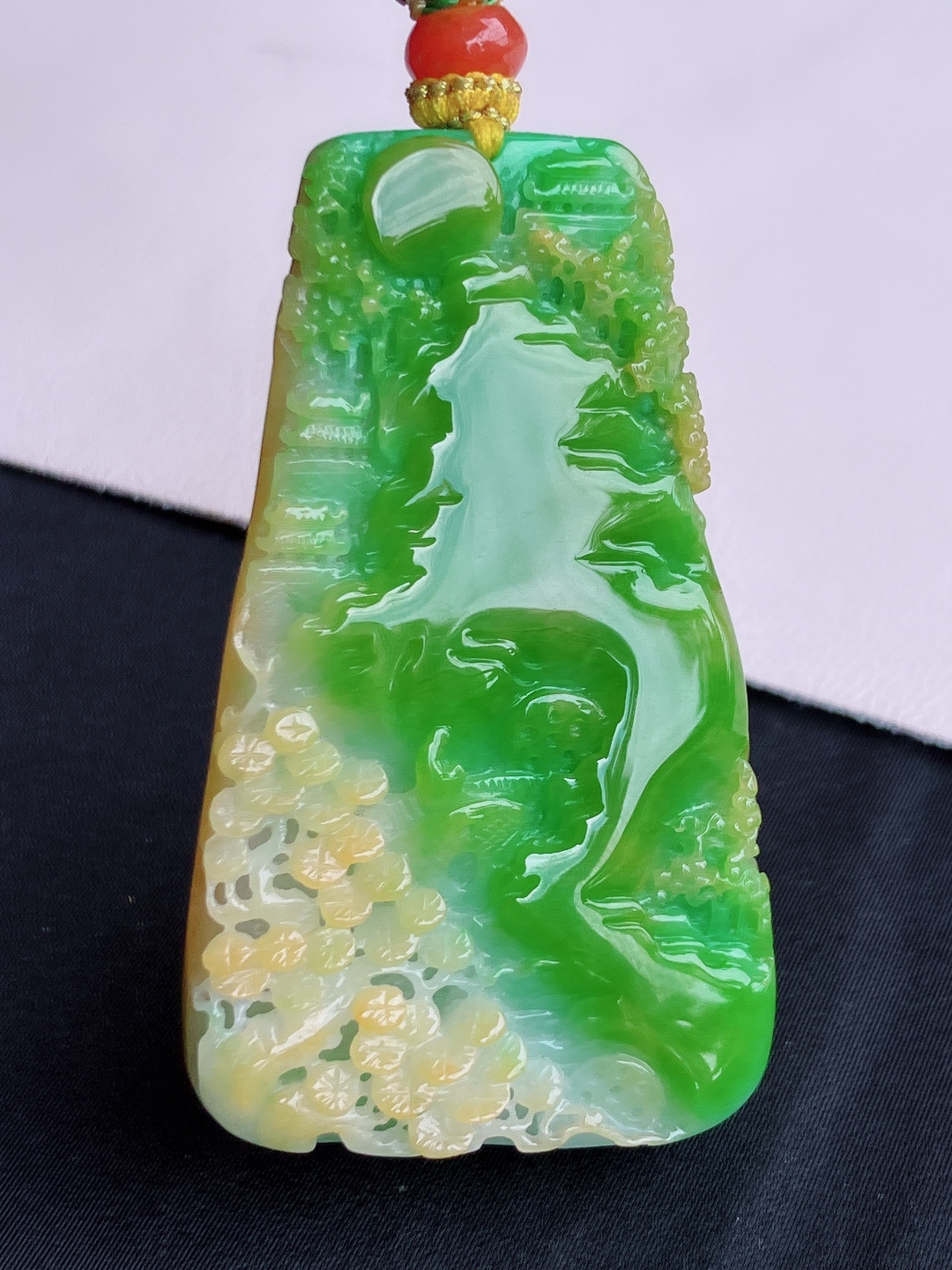 三山水牌，意境美，尺寸57.6/38.8/9/自然光实拍
