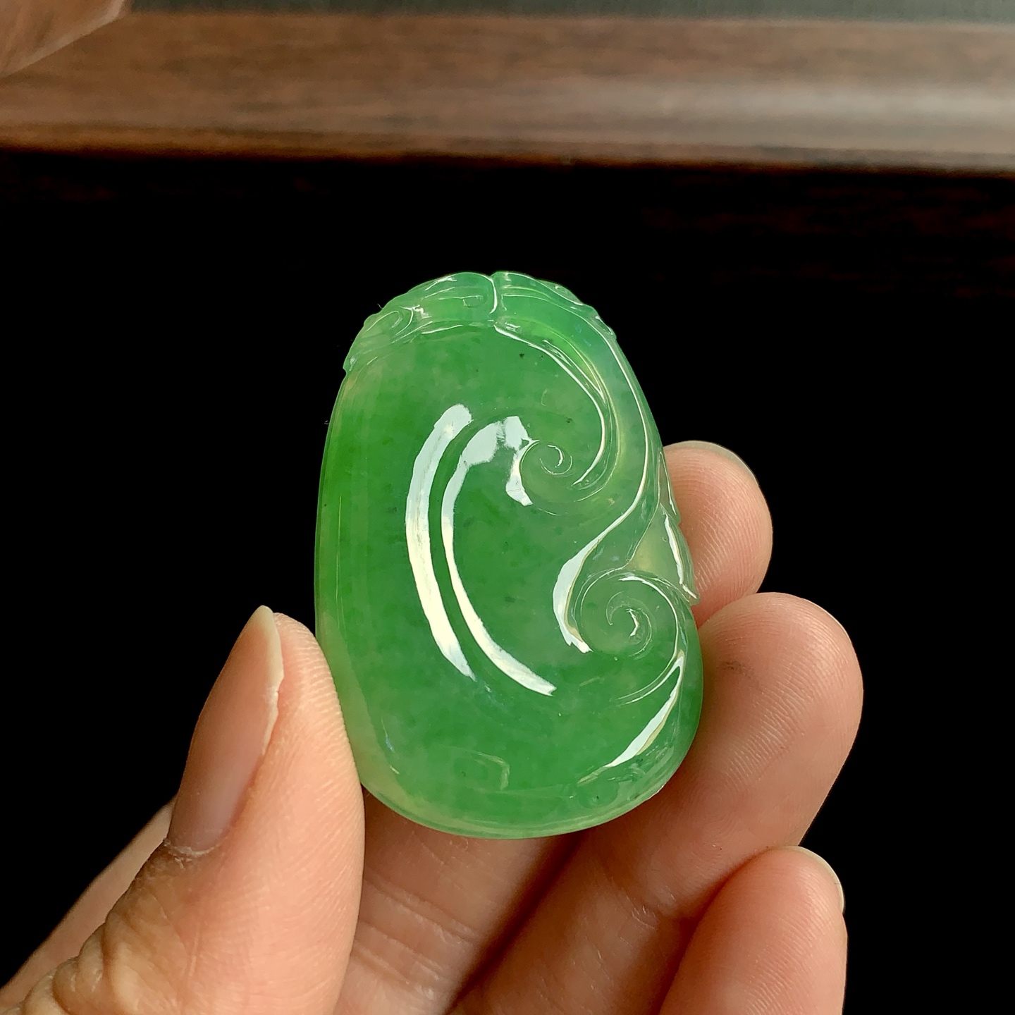 冰绿如意，油润亮泽