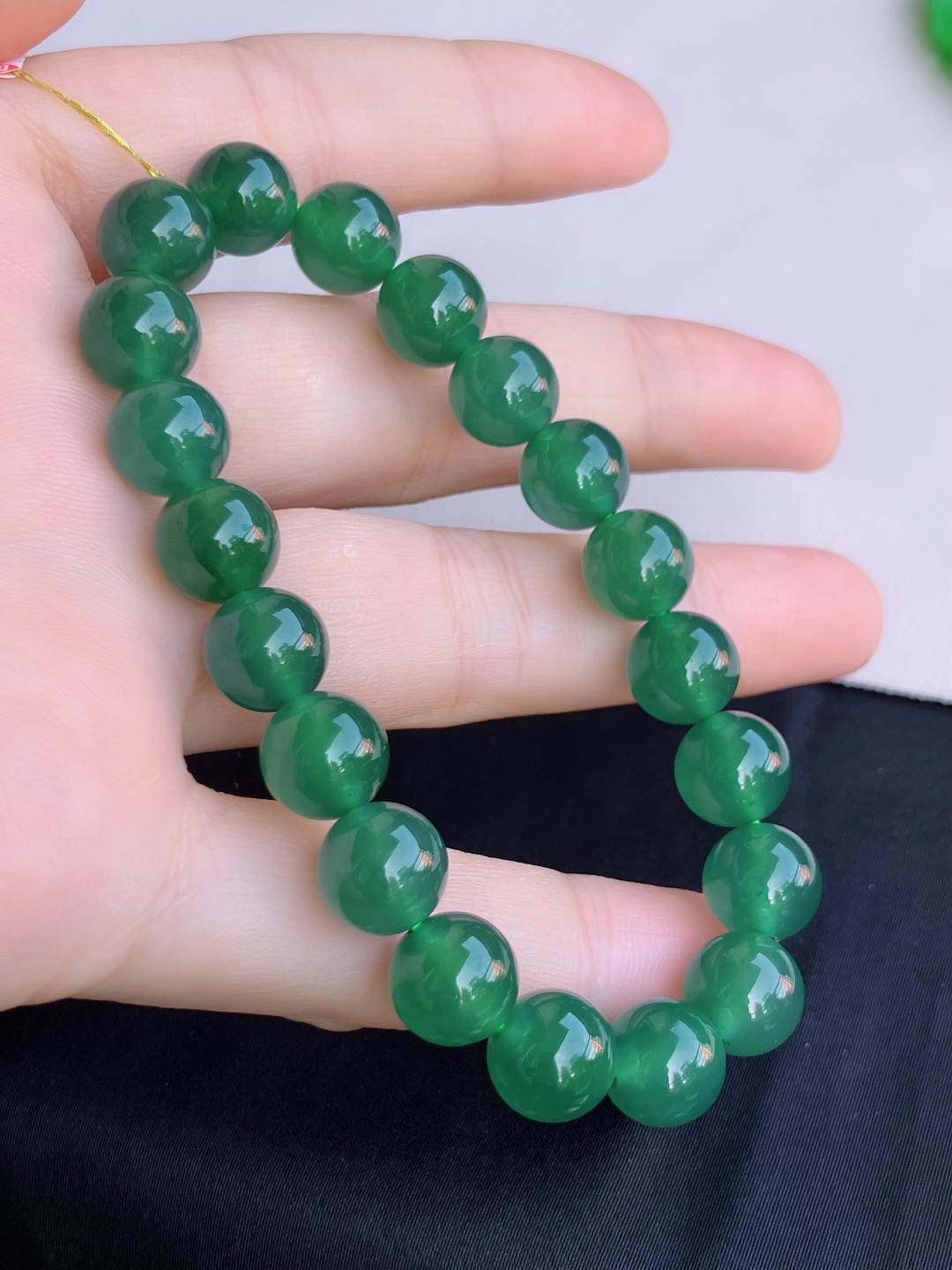 冰蓝水手串，晶莹剔透。尺寸10/自然光实拍