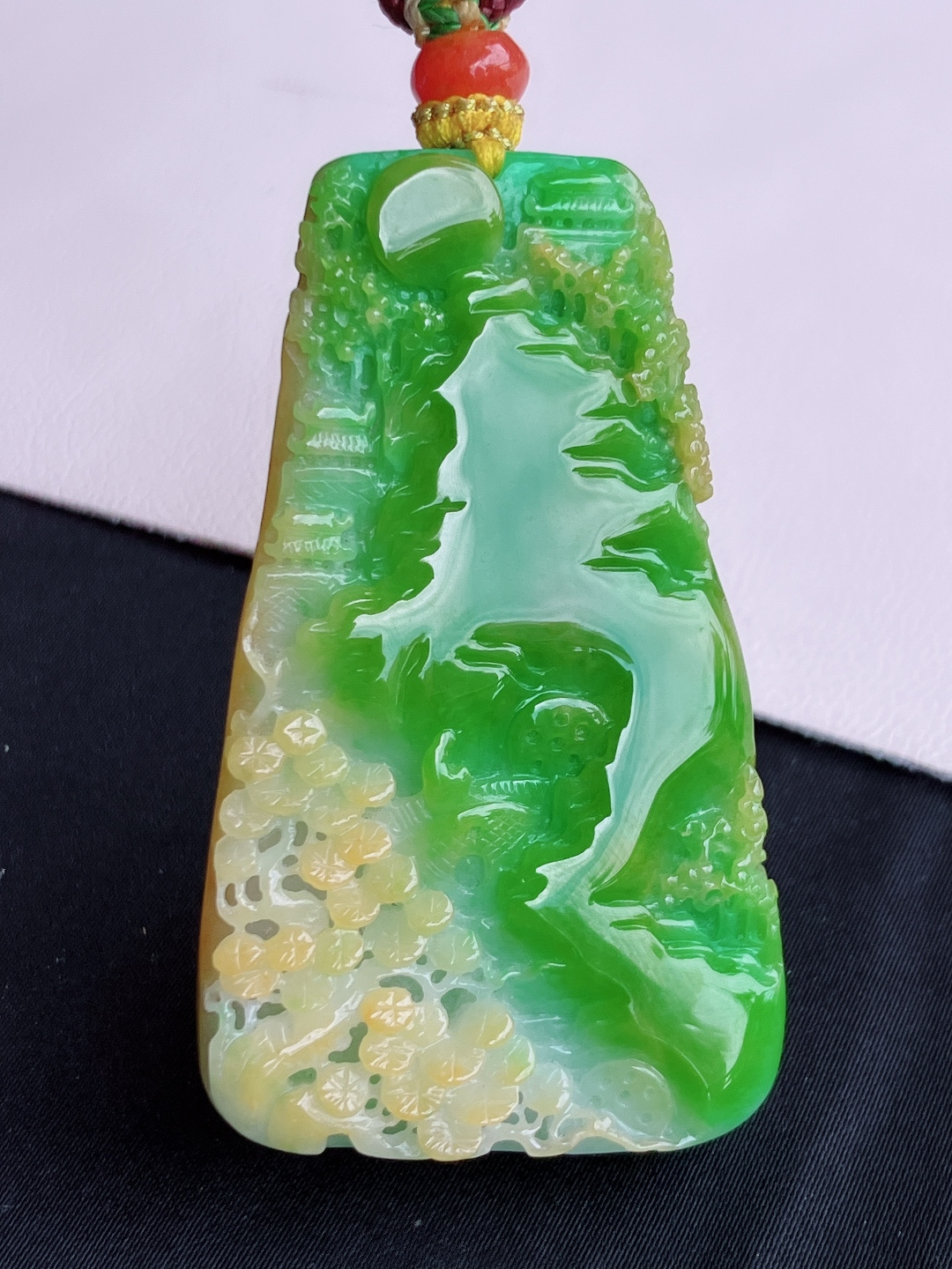 三山水牌，意境美，尺寸57.6/38.8/9/自然光实拍
