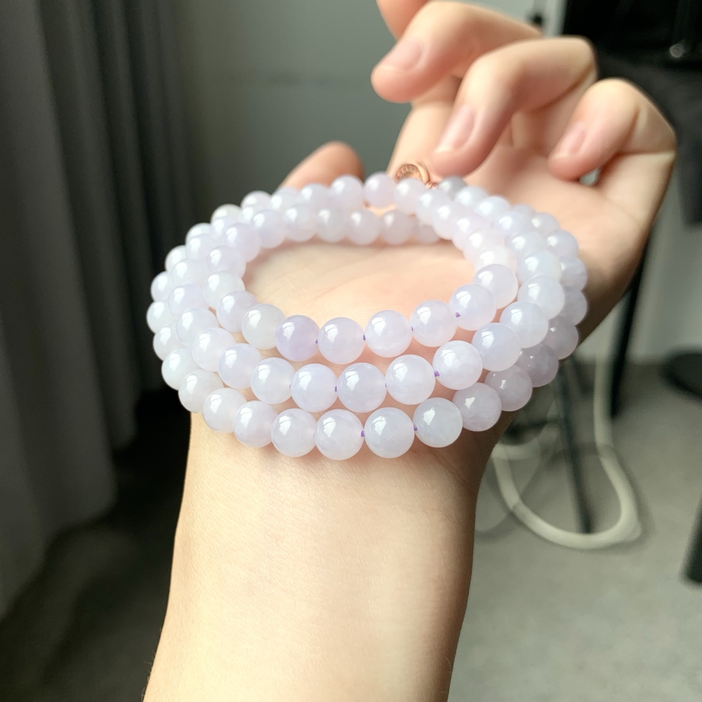 冰紫珠链 细腻胶润 色泽细腻 尺寸7颗数78【NINI148】
