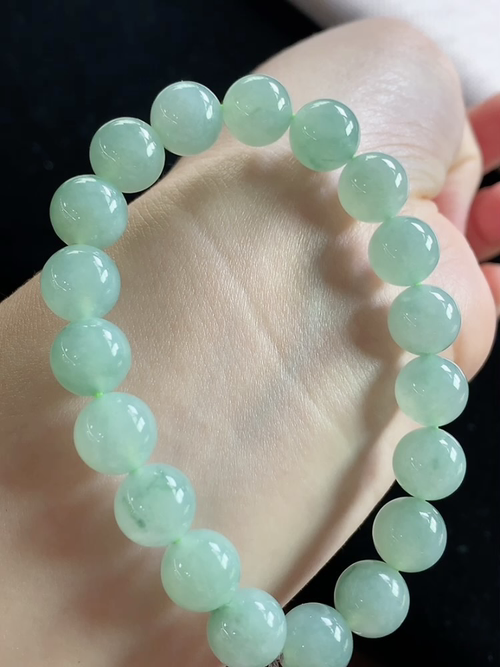 冰飘花玉珠手串，尺寸10mm，L12xtg