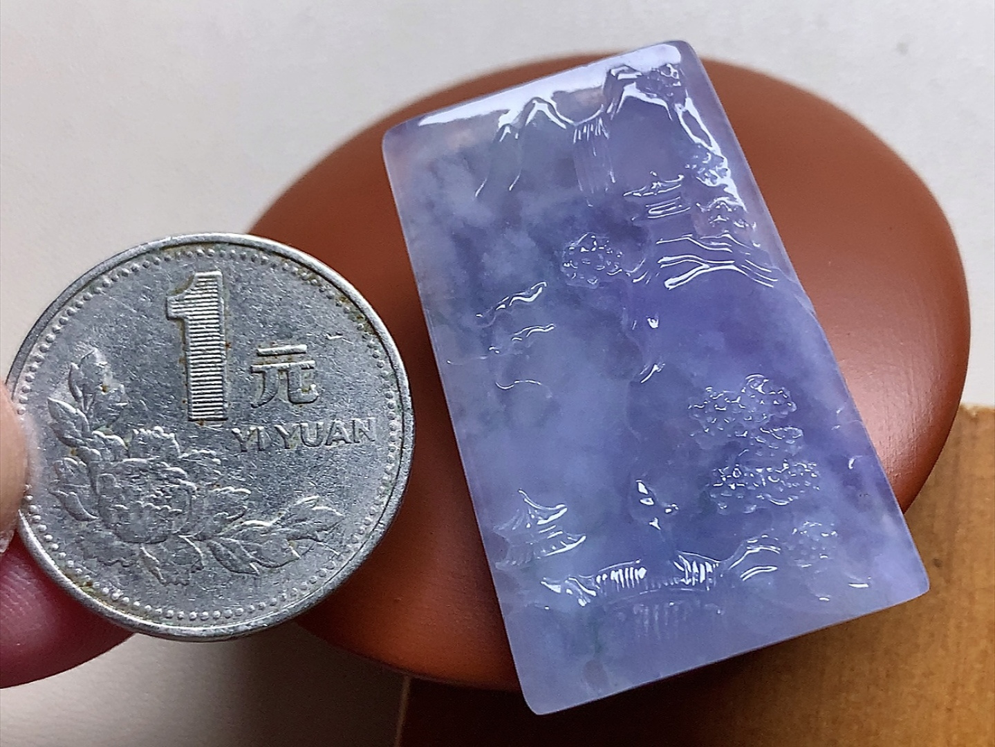 ️ 山水牌 紫色漂亮，种水，尺寸37.5*25.3*4.6